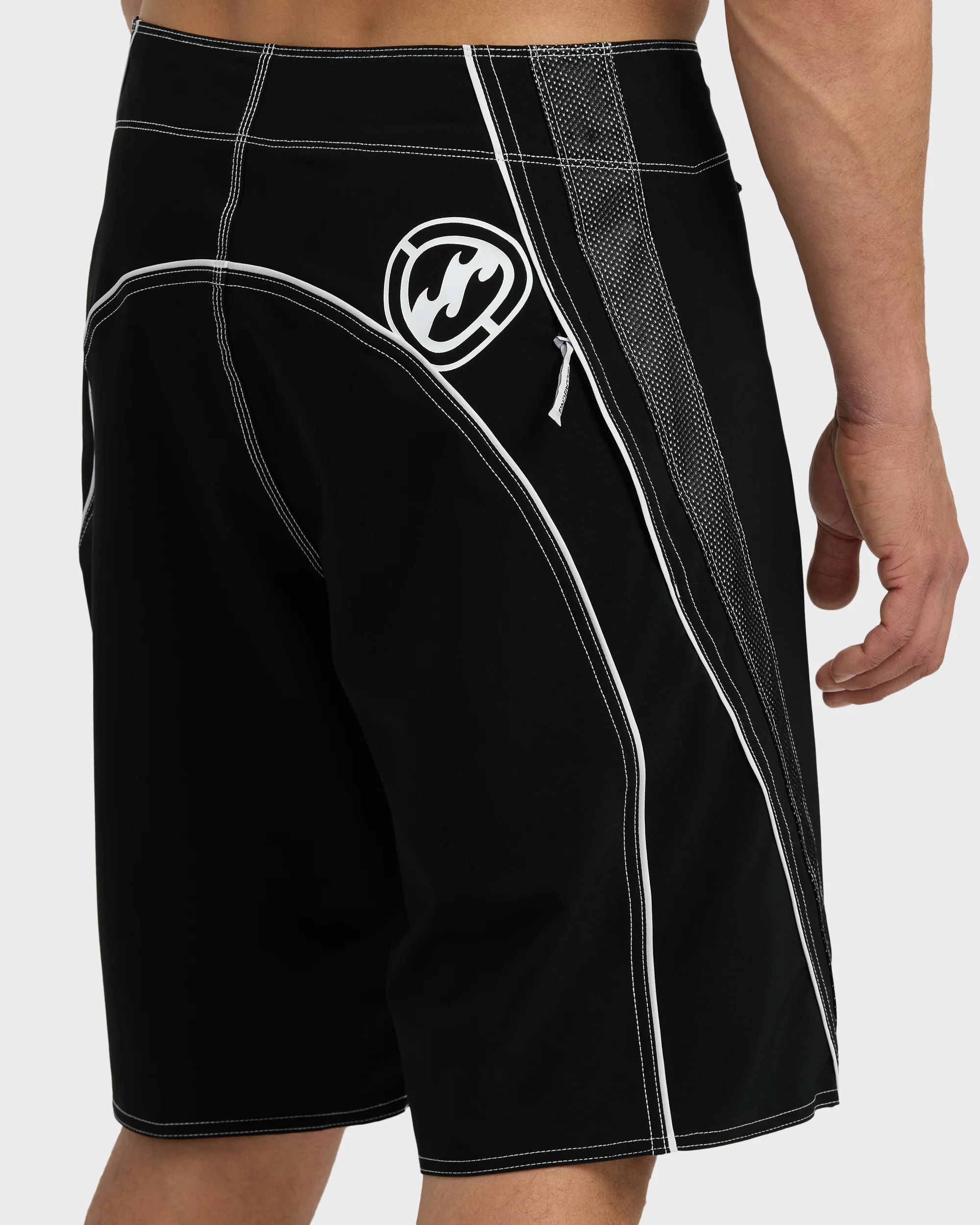 Fluid 2K Pro Performance 21" Boardshorts - Black White