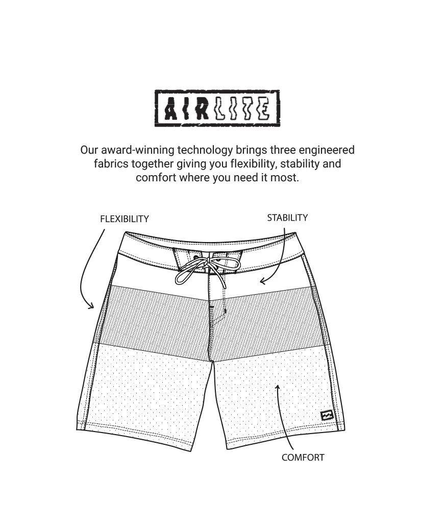 Straddie Airlite 20" Boardshorts - Steel Blue