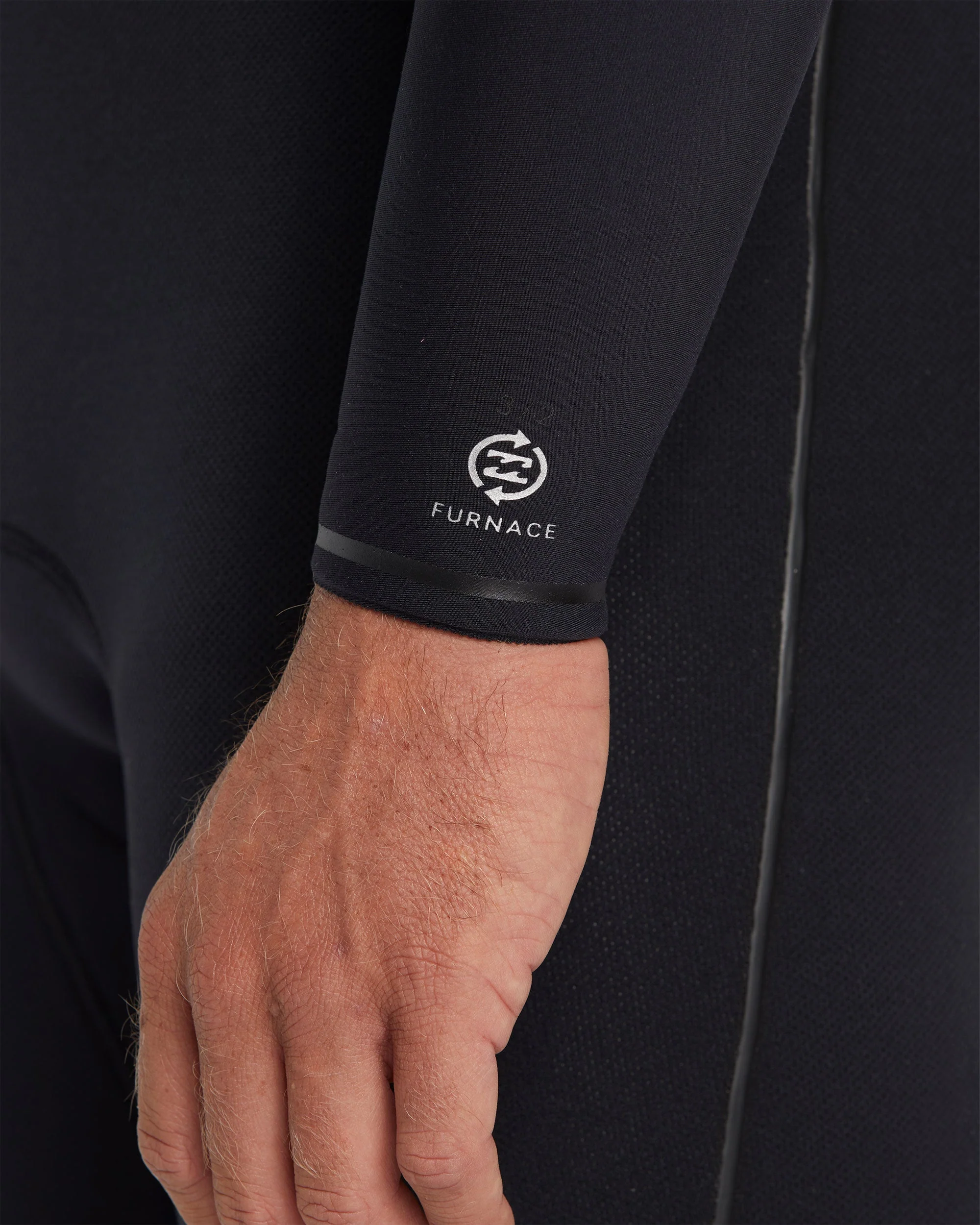 3/2mm Furnace Natural Upcycler GBS Chest Zip Wetsuit - Black