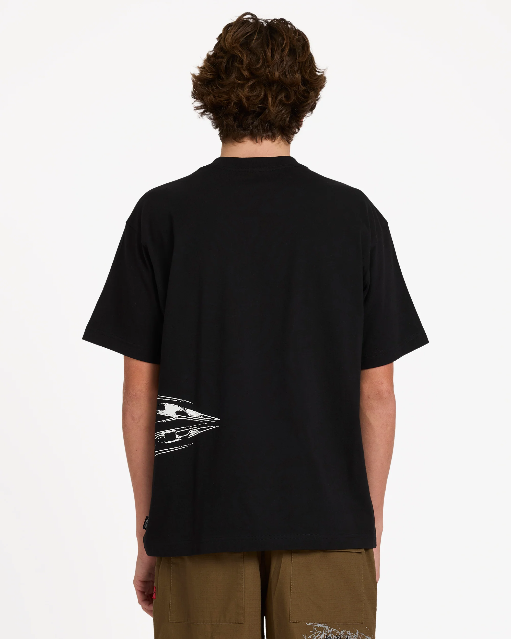 Chrome Diamond Short Sleeve Knit T-Shirt - Black
