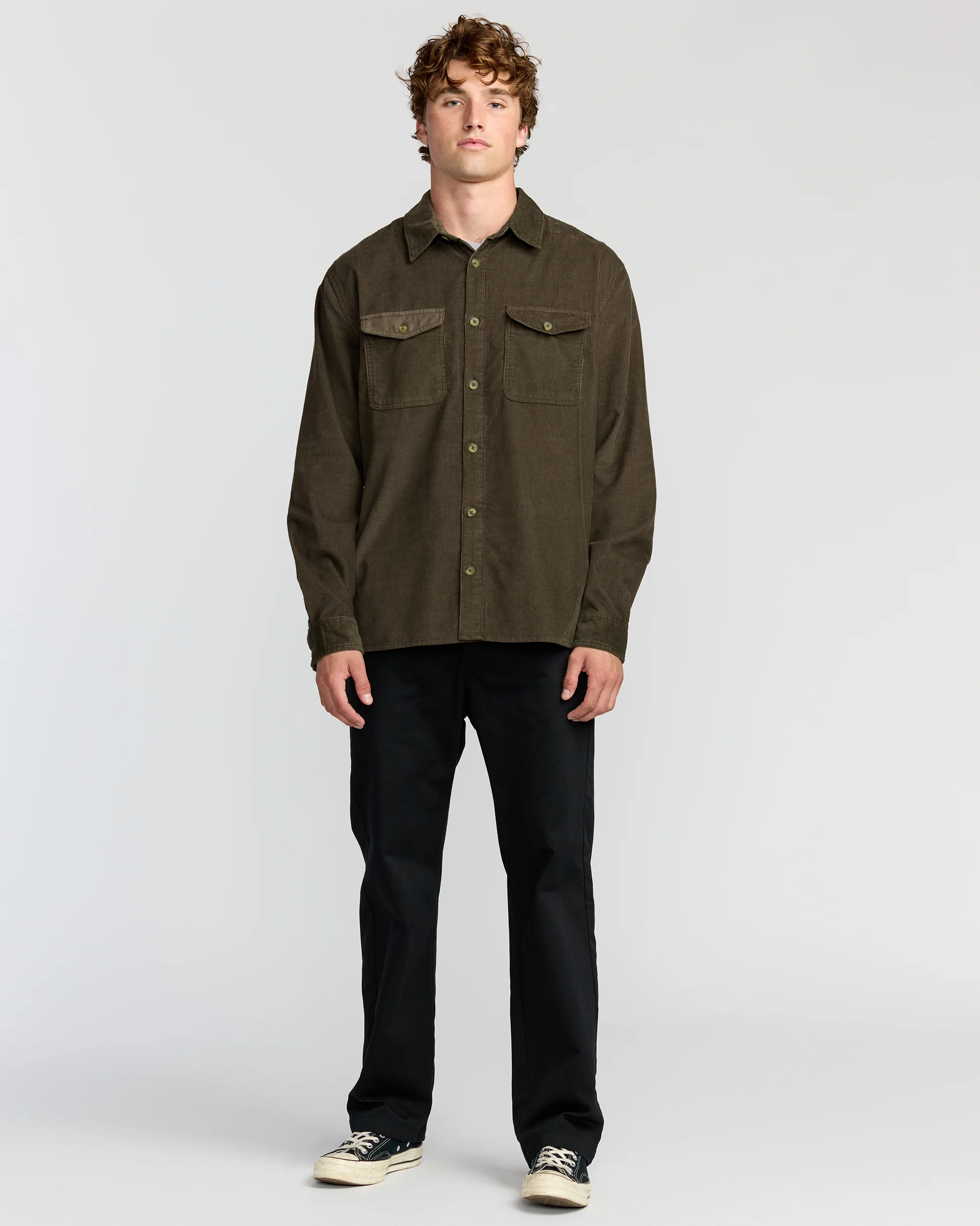 Austin Garage Long Sleeve Shirt - Chocolate