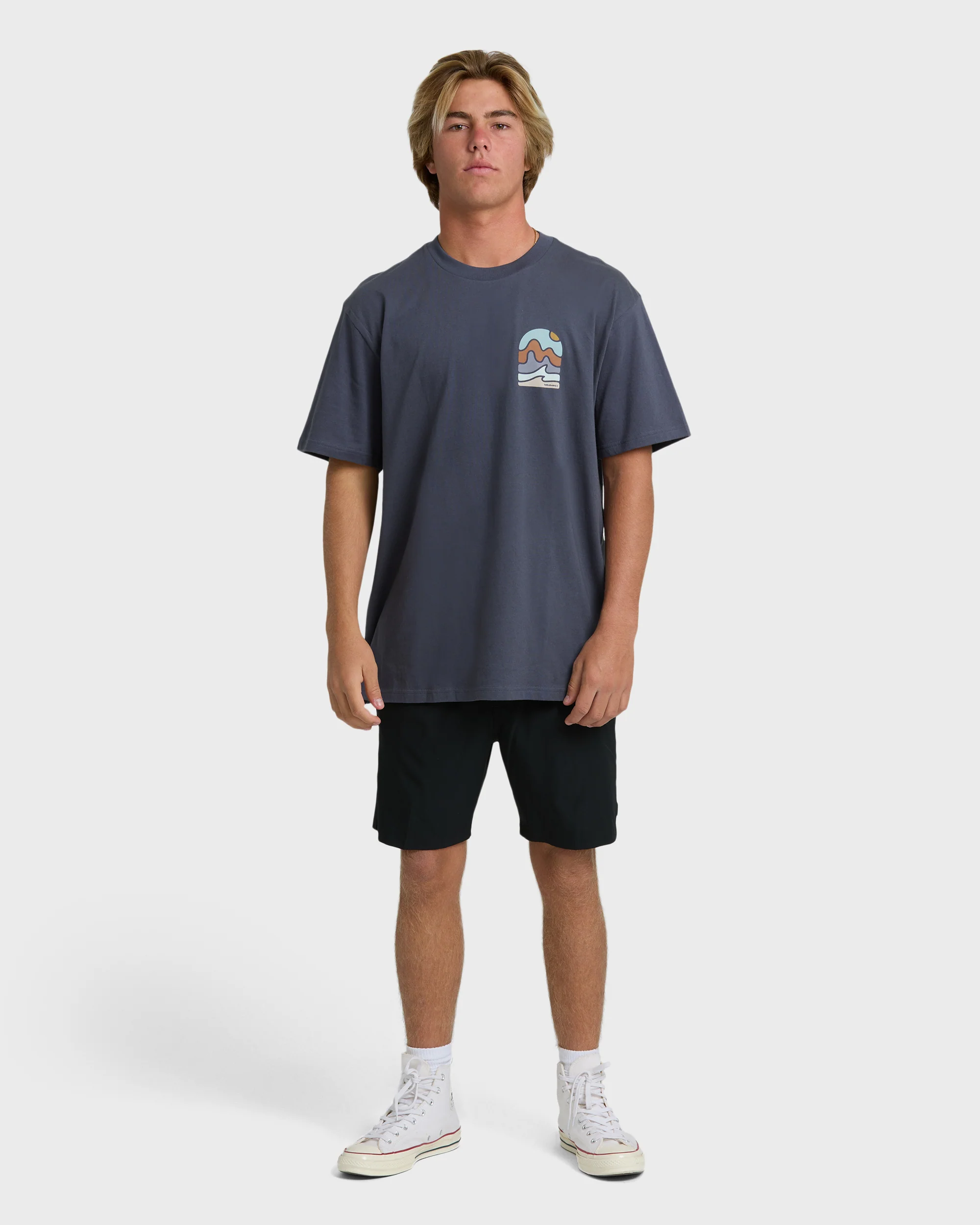 Sun Down Adiv Premium Short Sleeve T-Shirt - Graystone