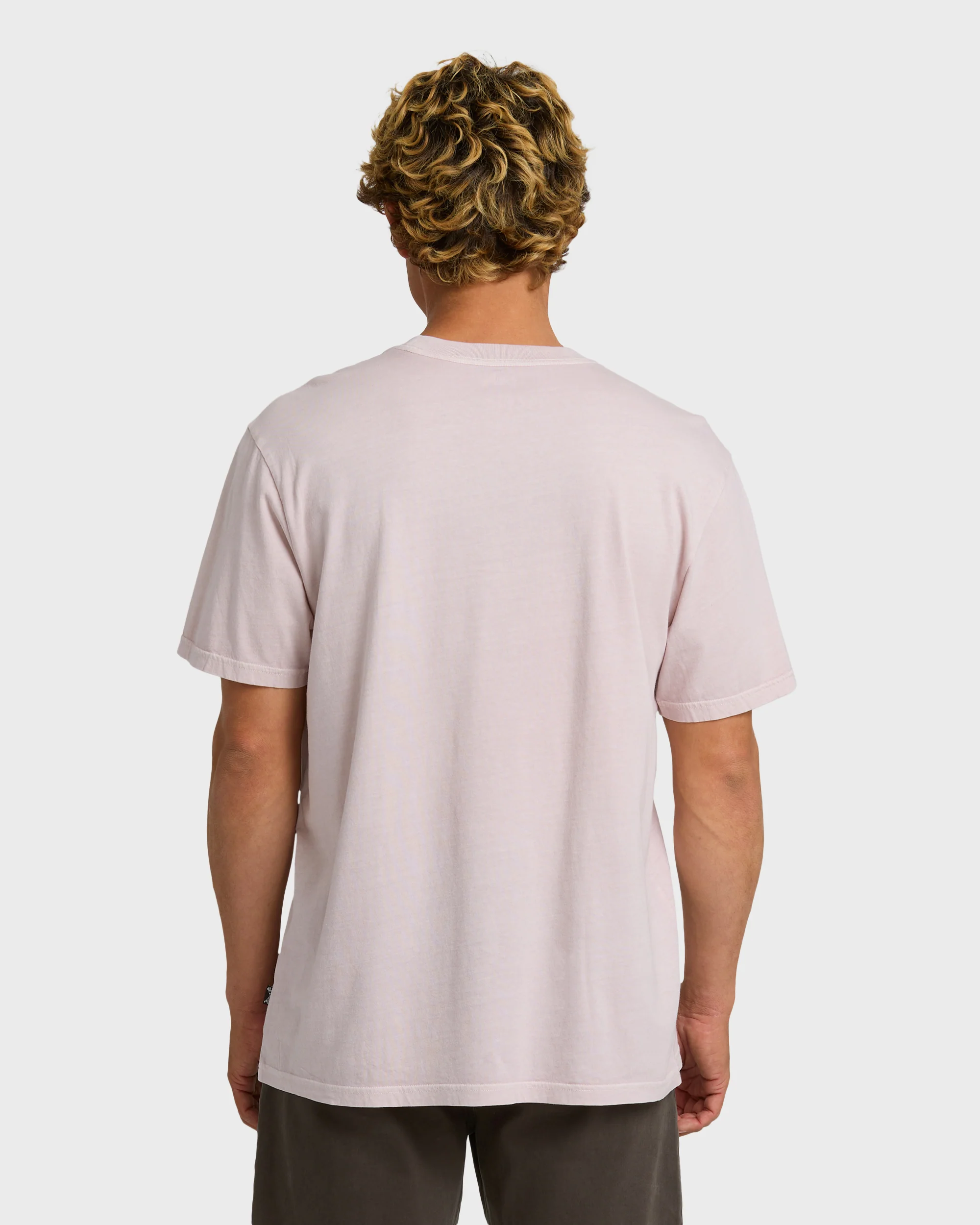 Essential Pocket Wave Washed Premium Short Sleeve T-Shirt - Dusty Purple