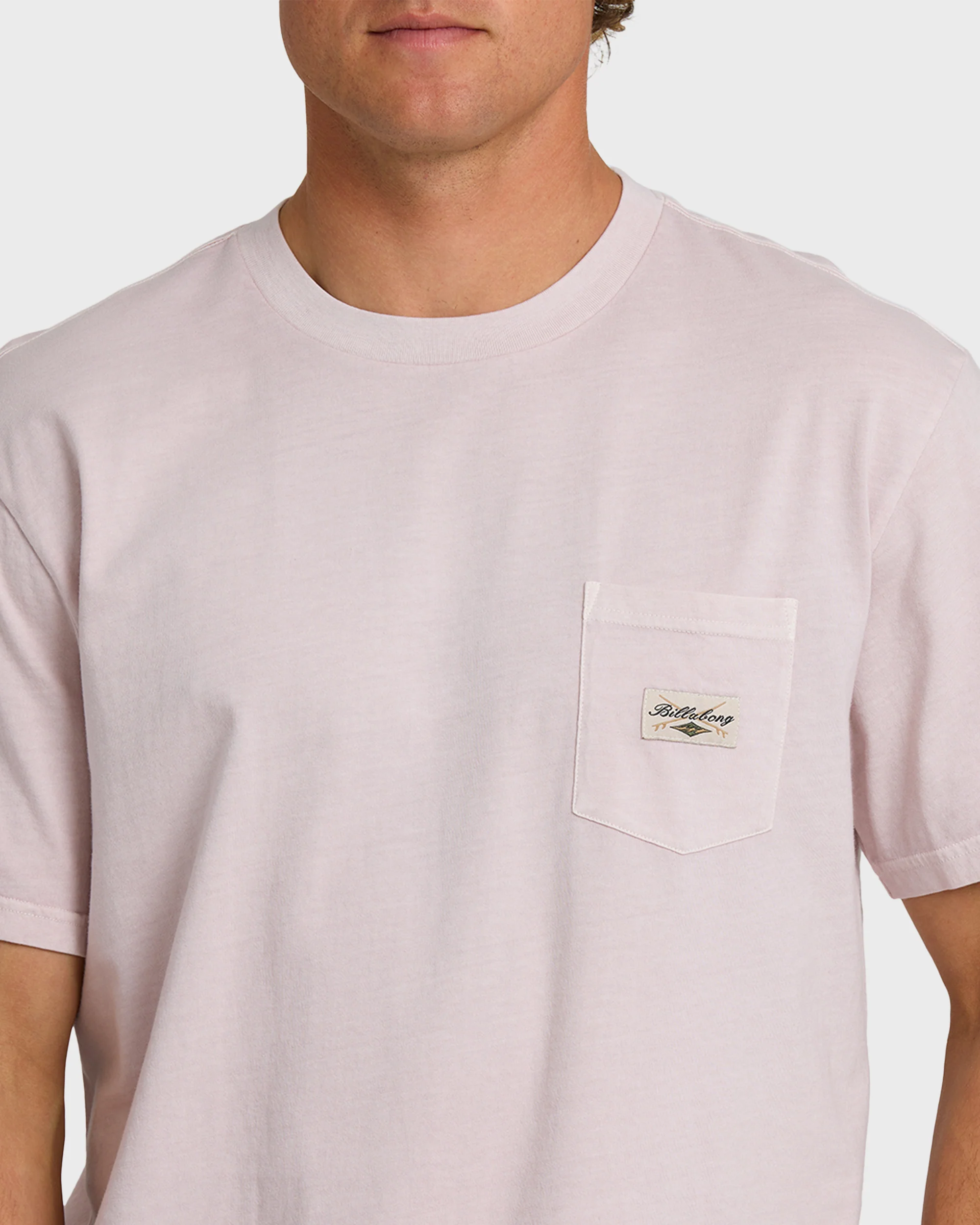 Essential Pocket Wave Washed Premium Short Sleeve T-Shirt - Dusty Purple