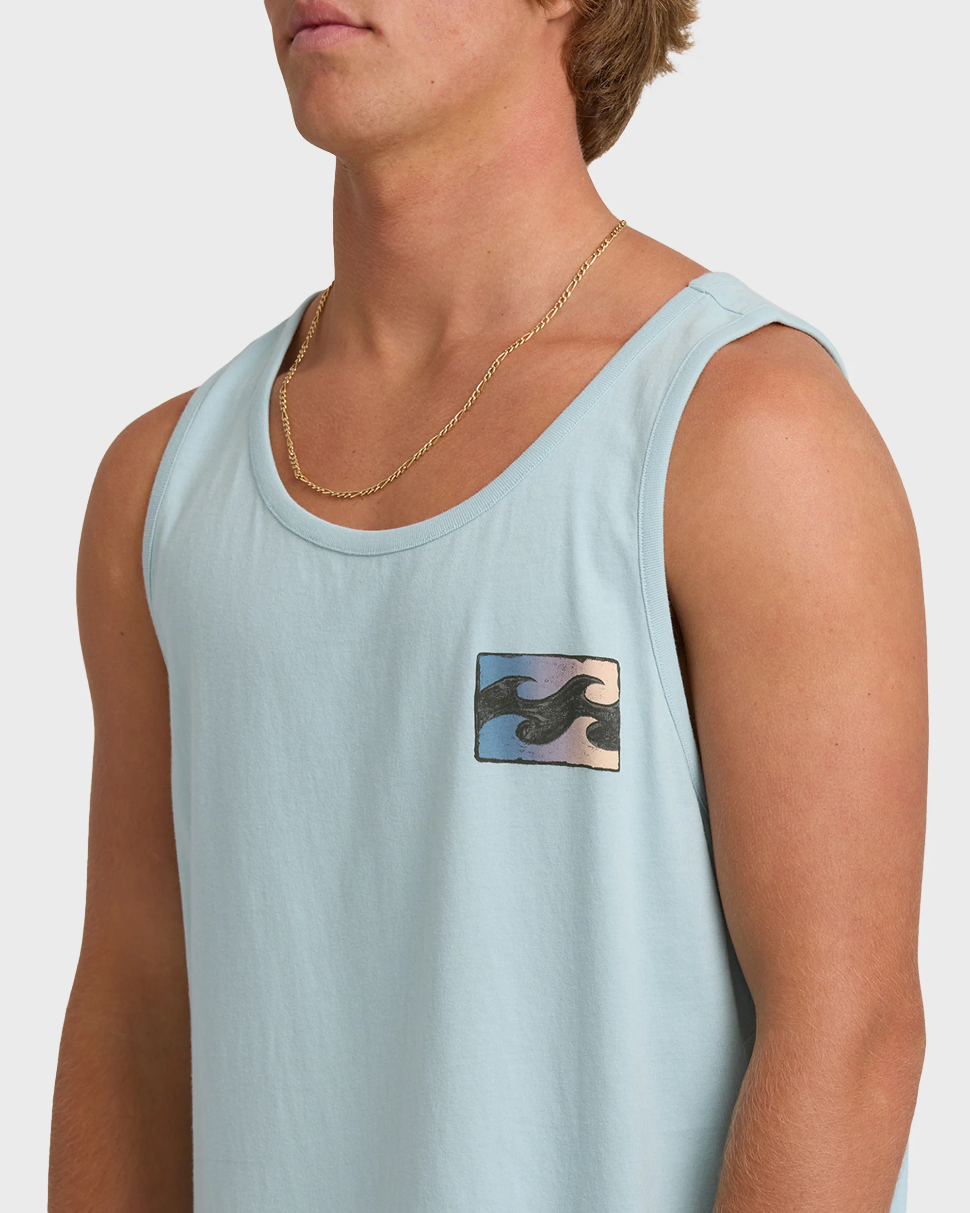 Crayon Wave Tank - Dusty Blue