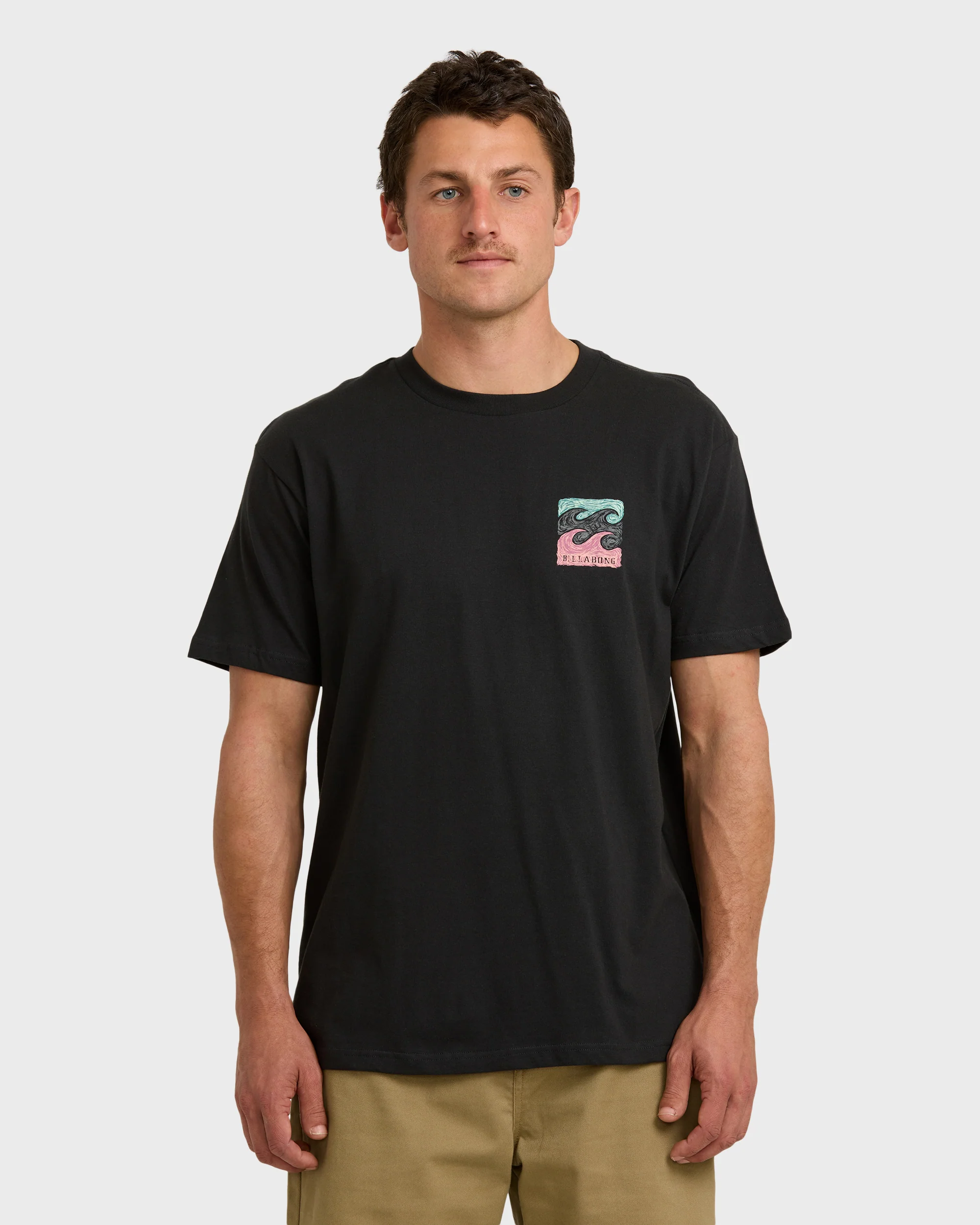 Crayon Wave Premium Short Sleeve T-Shirt - Washed Black