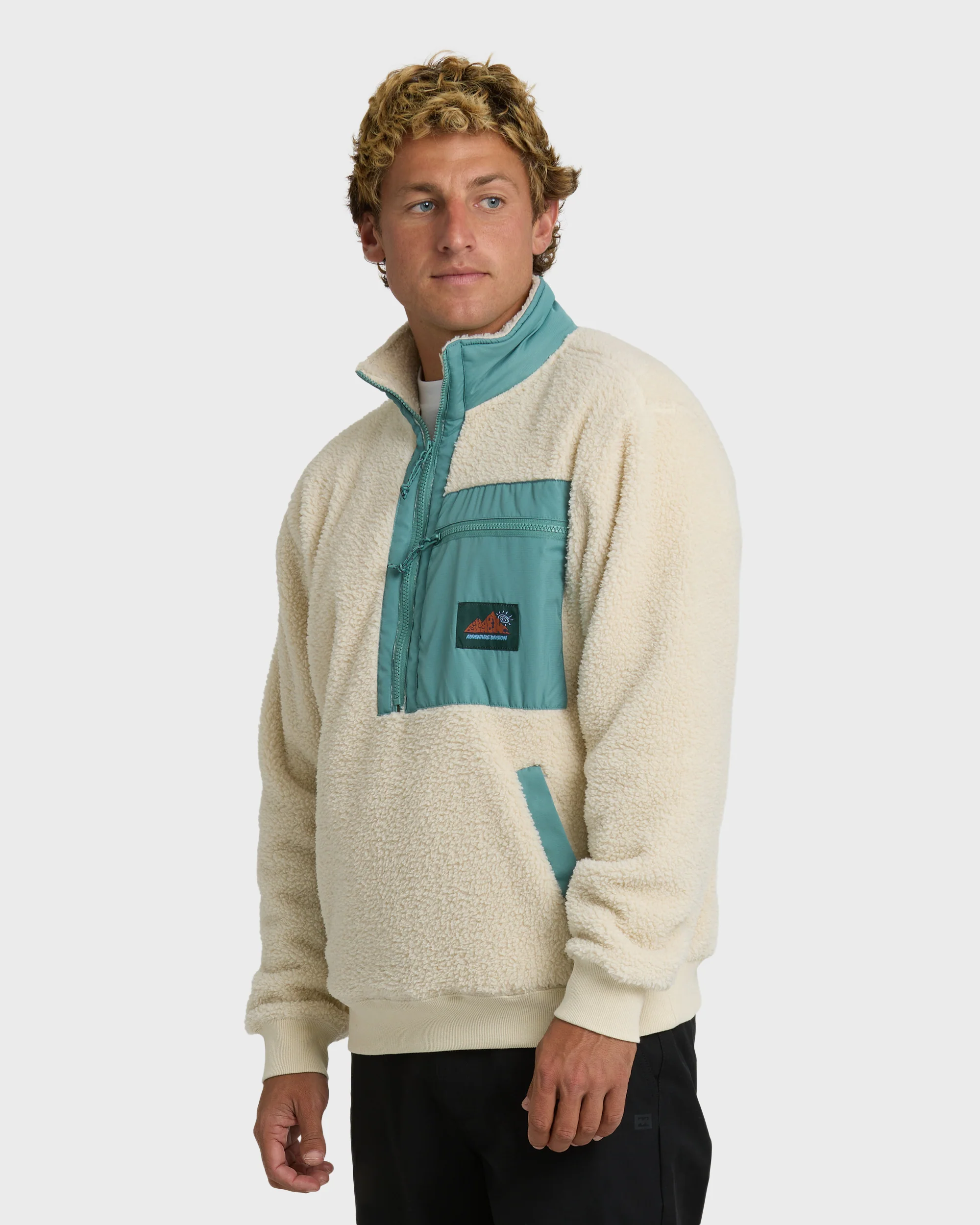 Boundary Peak Mock Neck Sherpa Fleece - Oatmeal