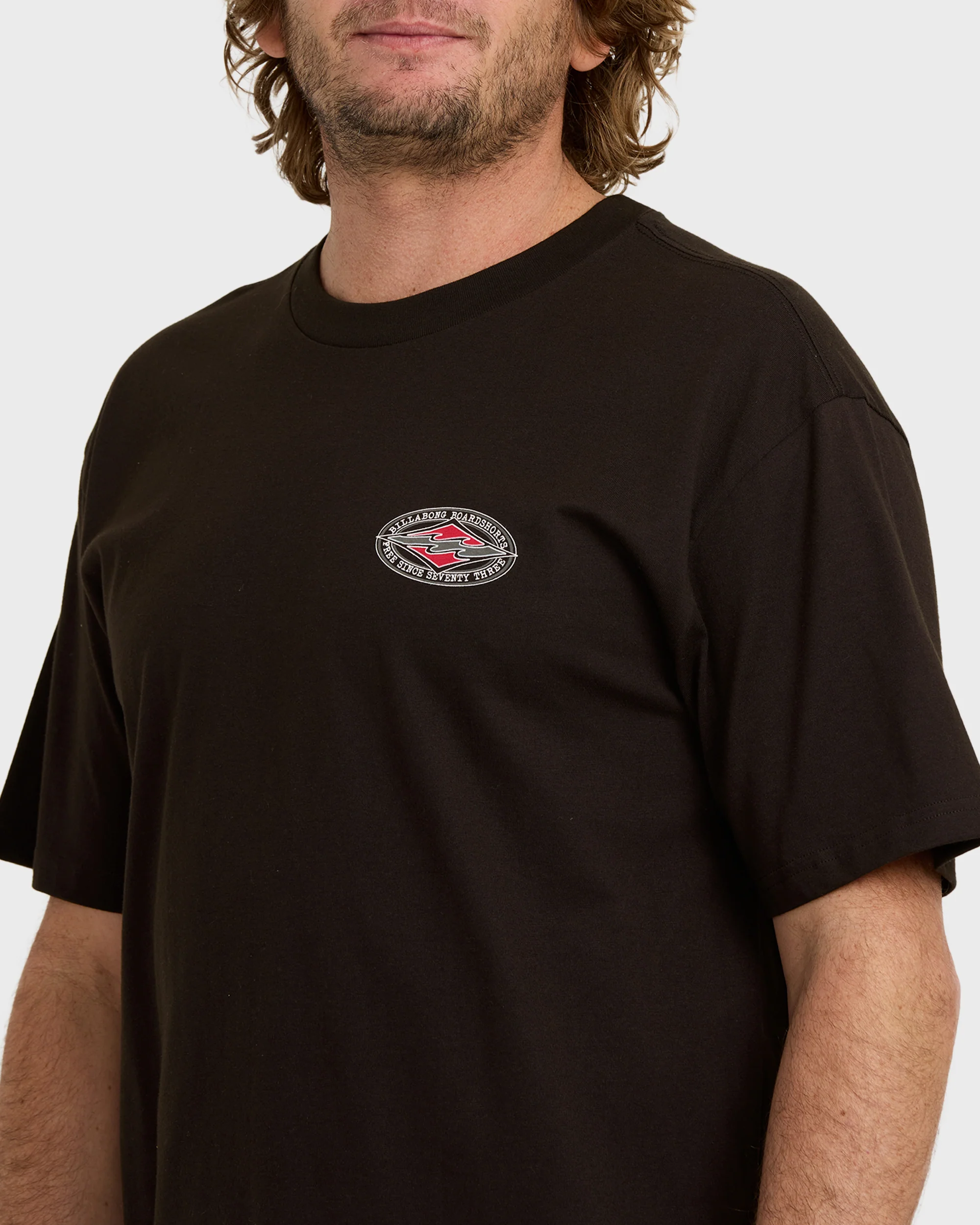 Rotor Diamond Regular Short Sleeve T-Shirt - Black Red