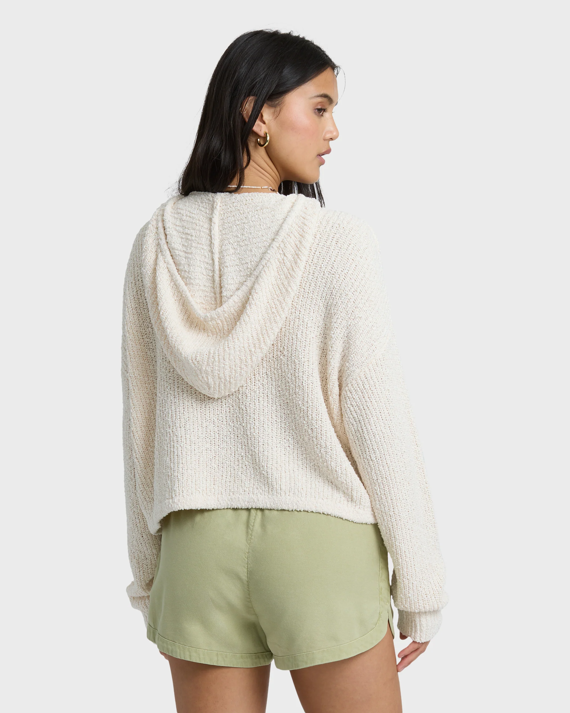 Hot Beachin Hooded Sweater - White Cap