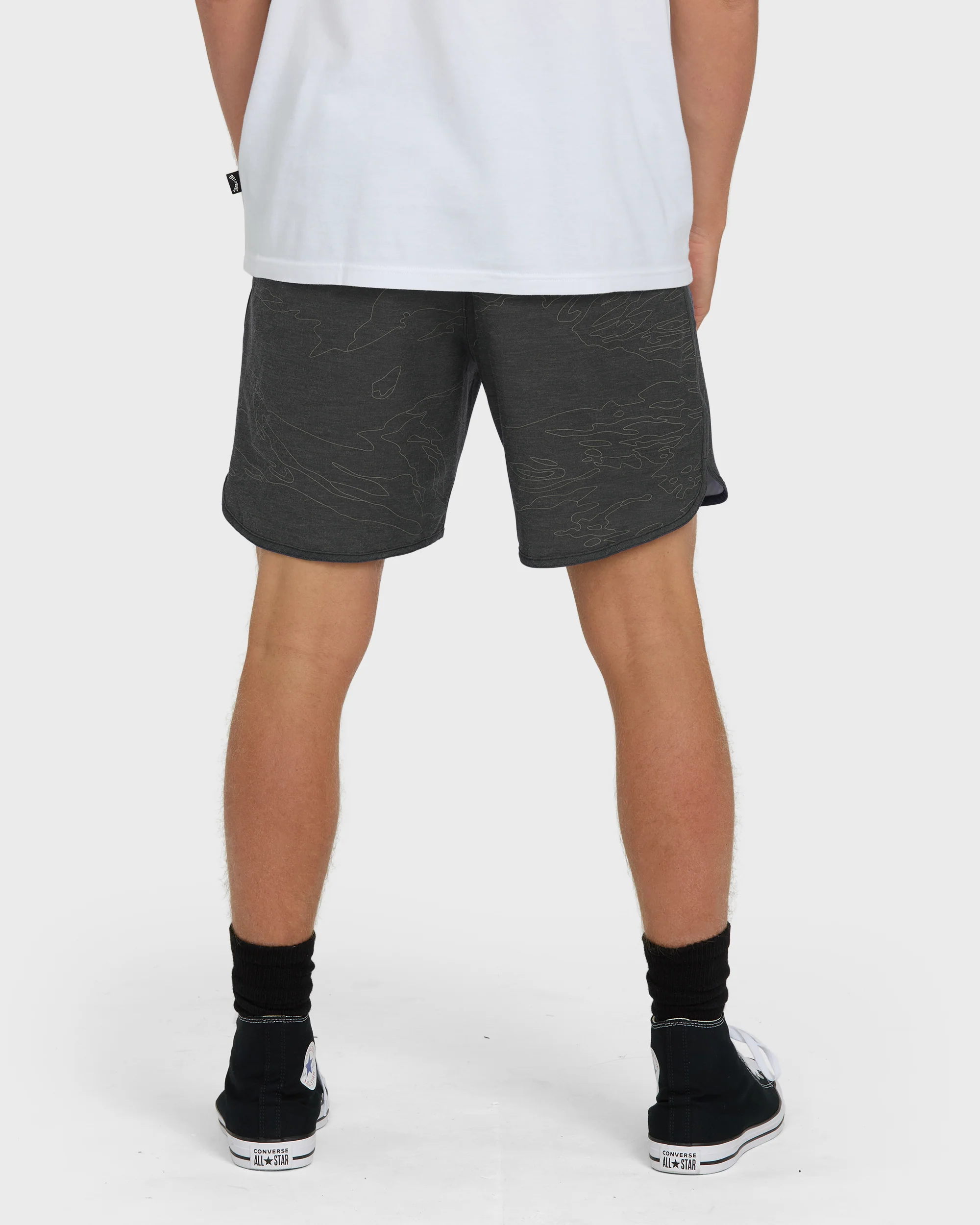 Surftrek Transit Elastic 17" Hybrid Shorts - Black Camo