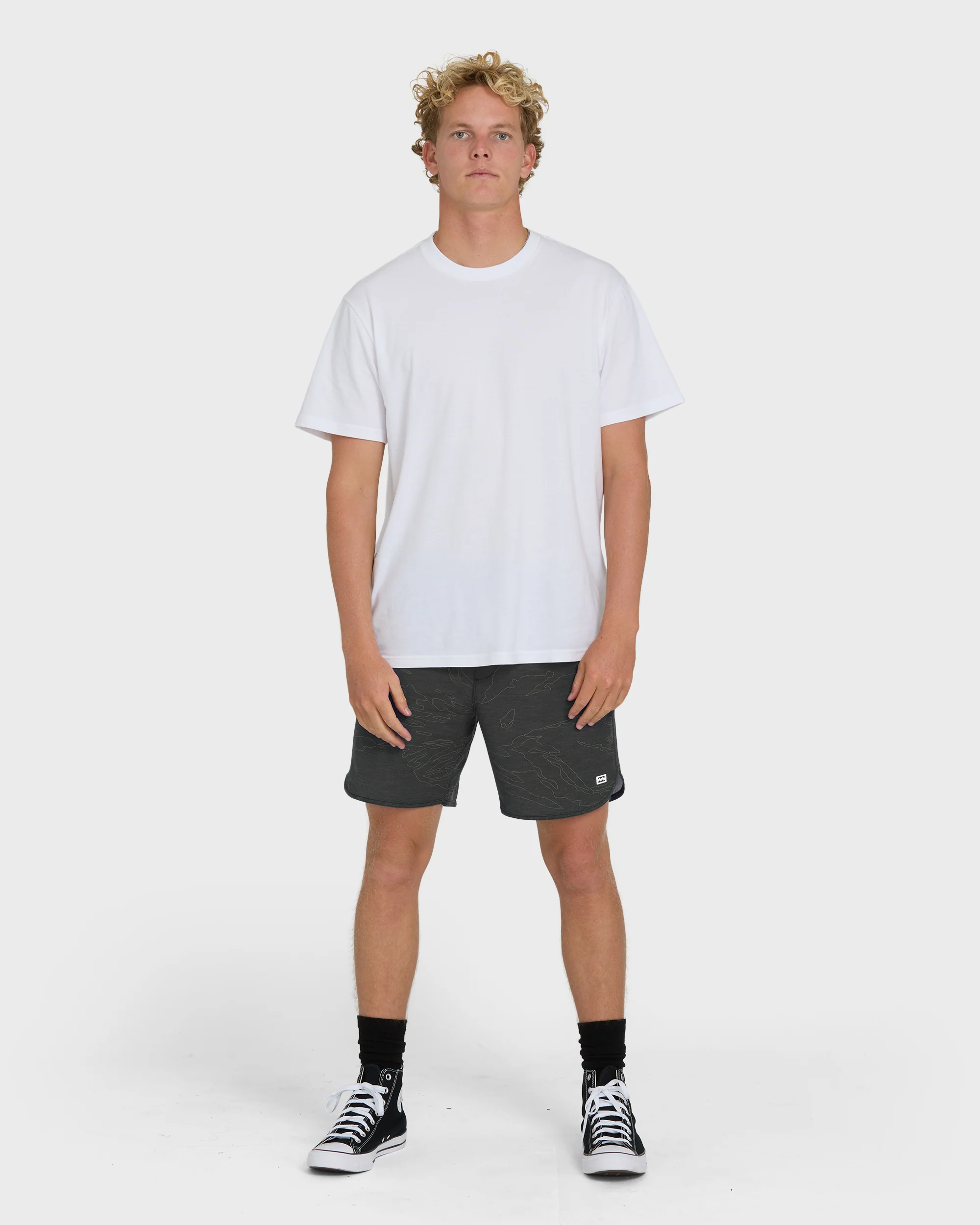 Surftrek Transit Elastic 17" Hybrid Shorts - Black Camo