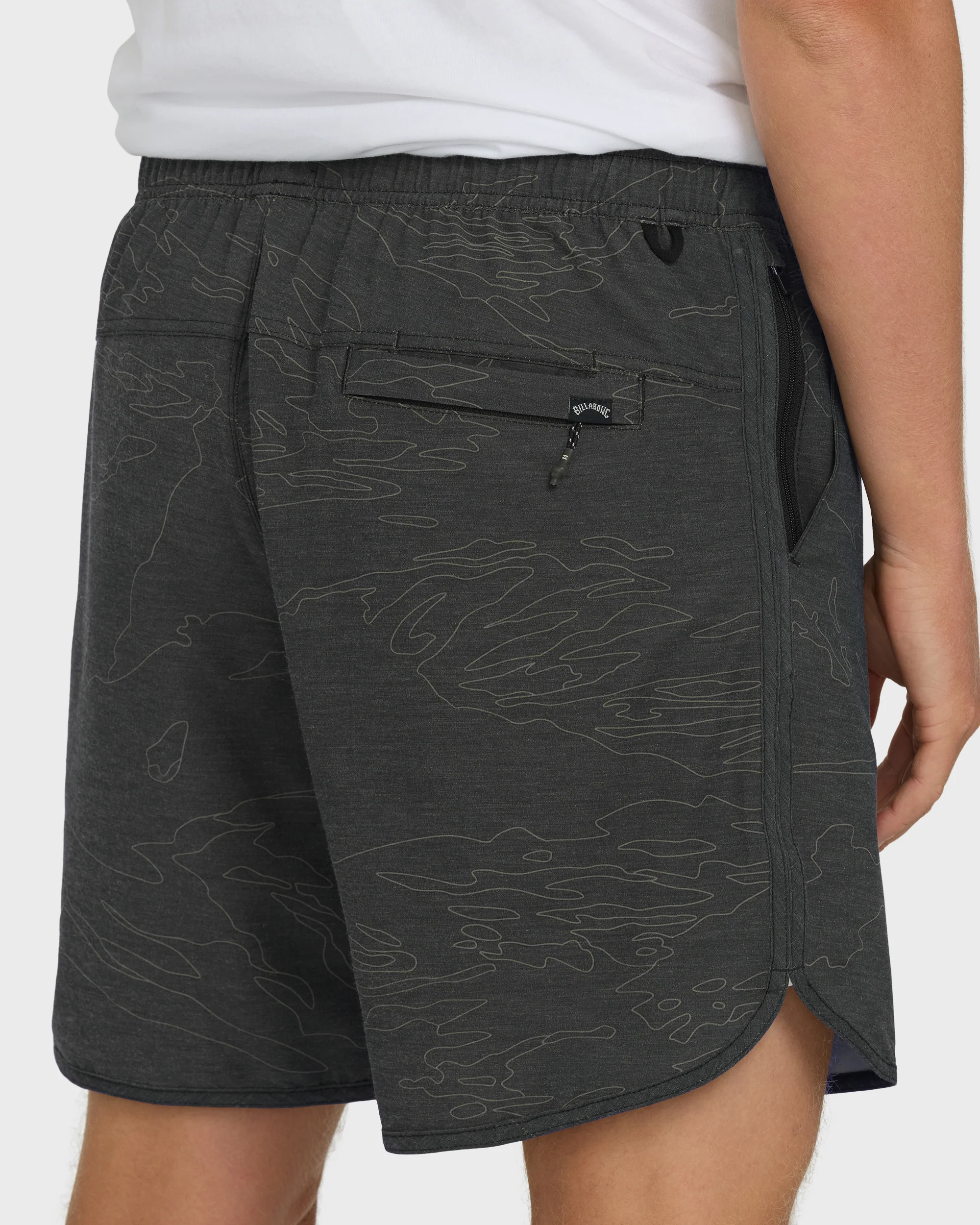Surftrek Transit Elastic 17" Hybrid Shorts - Black Camo
