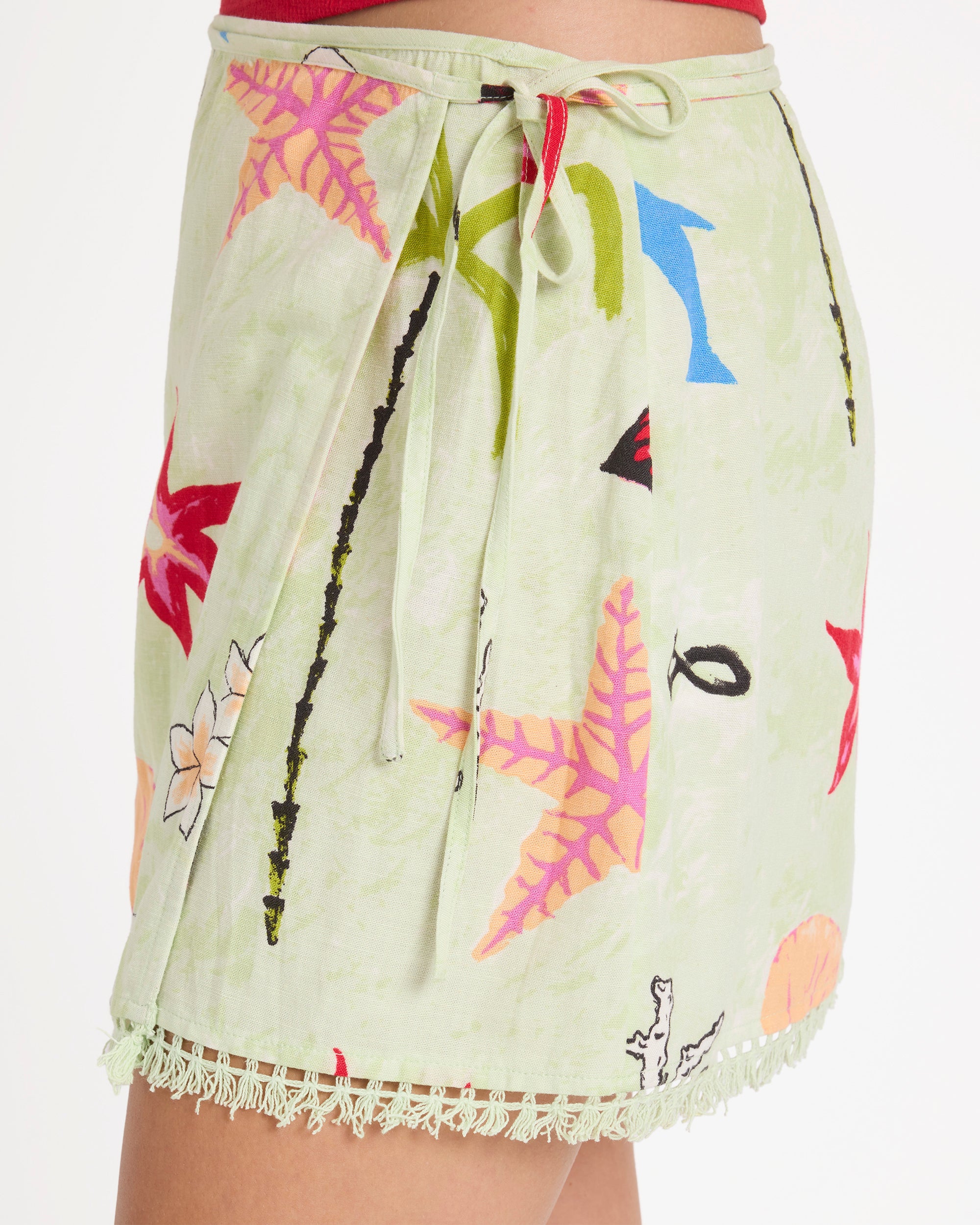 7116-lottie-hall-woven-mini-skirt-sunny-lime-2.jpg Lottie Hall Woven Mini Skirt - Sunny Lime