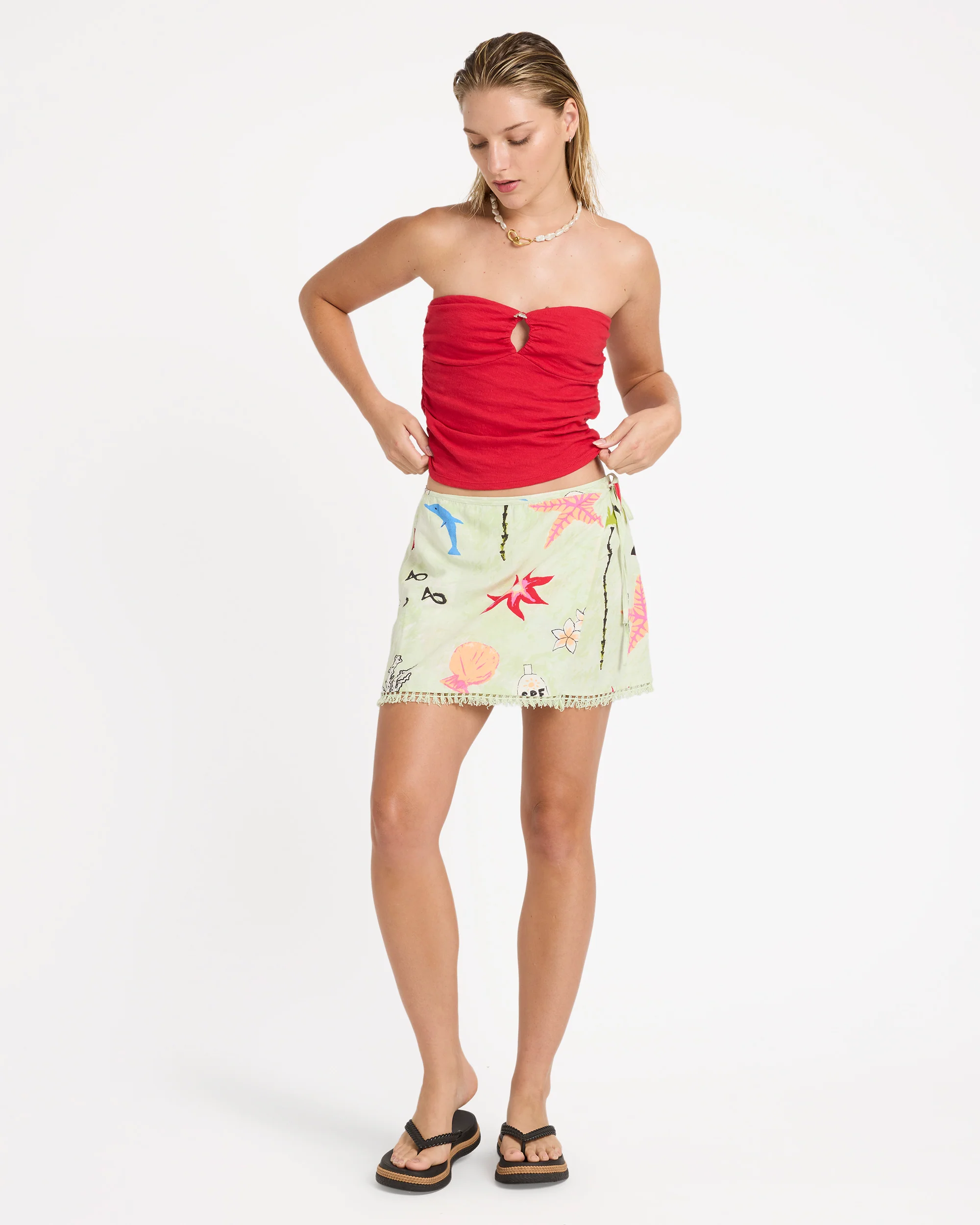 7116-lottie-hall-woven-mini-skirt-sunny-lime-3.webp Lottie Hall Woven Mini Skirt - Sunny Lime