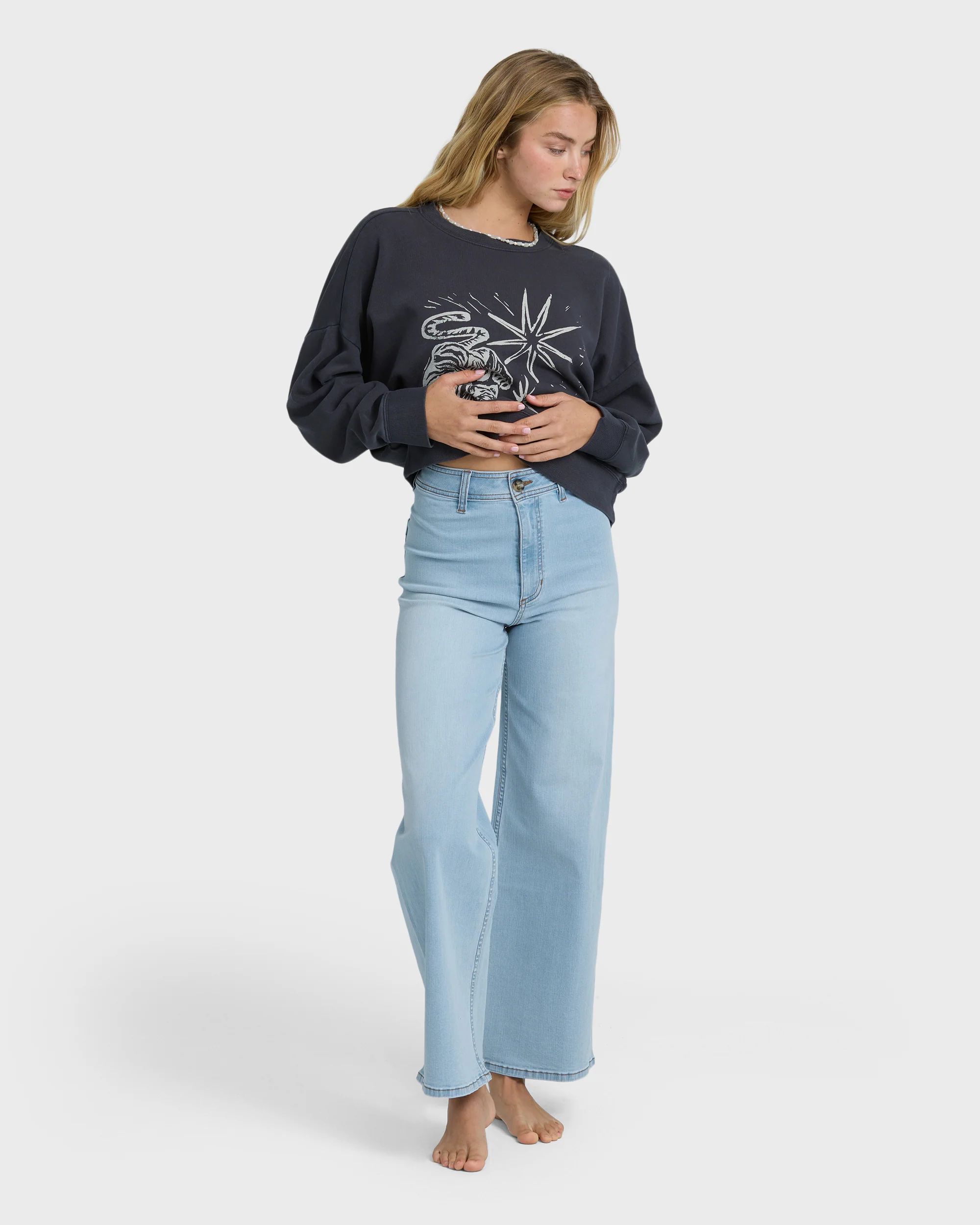 Free Fall Indigo Denim Pants - Surf Spray