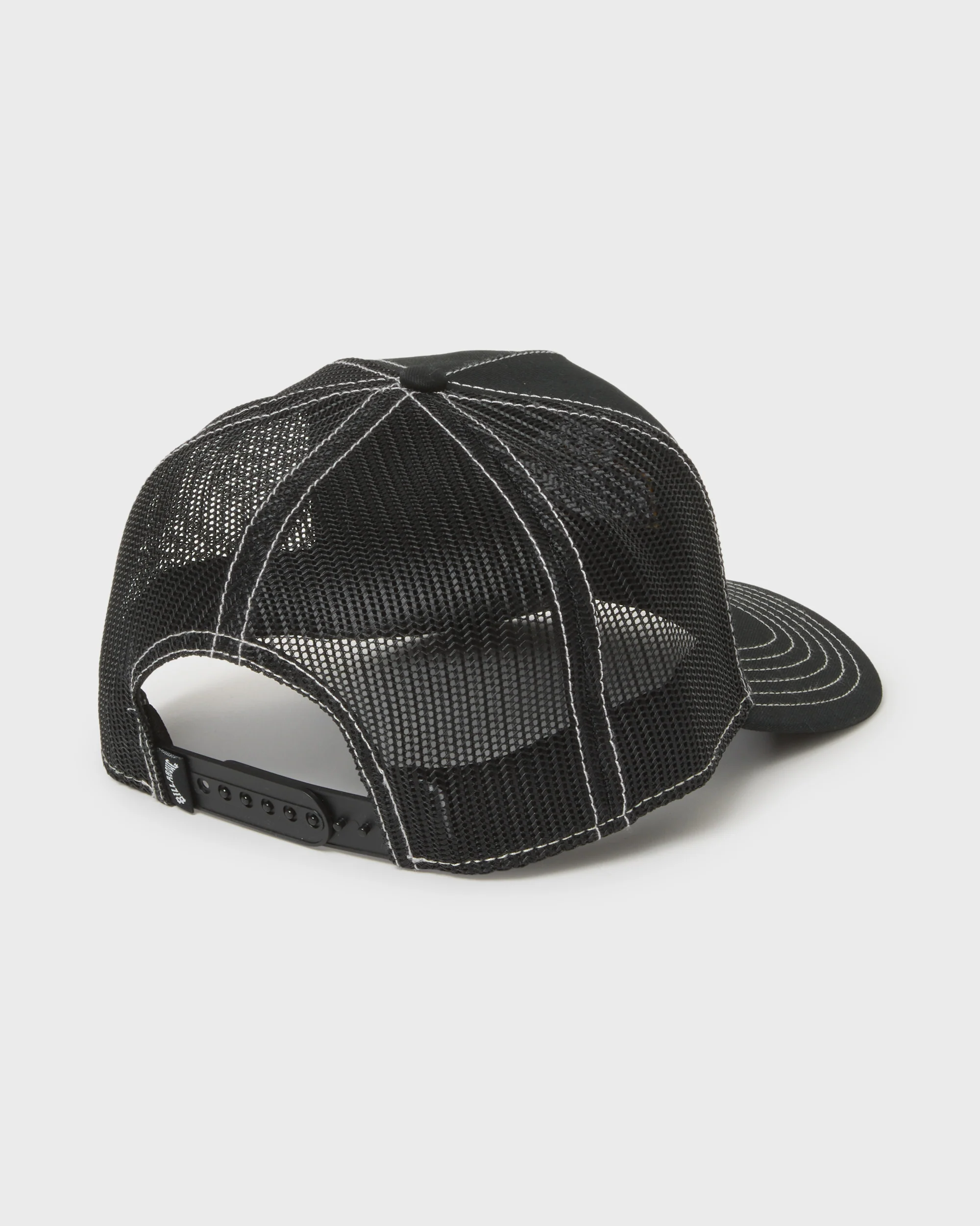 Peaked Trucker Hat - Black