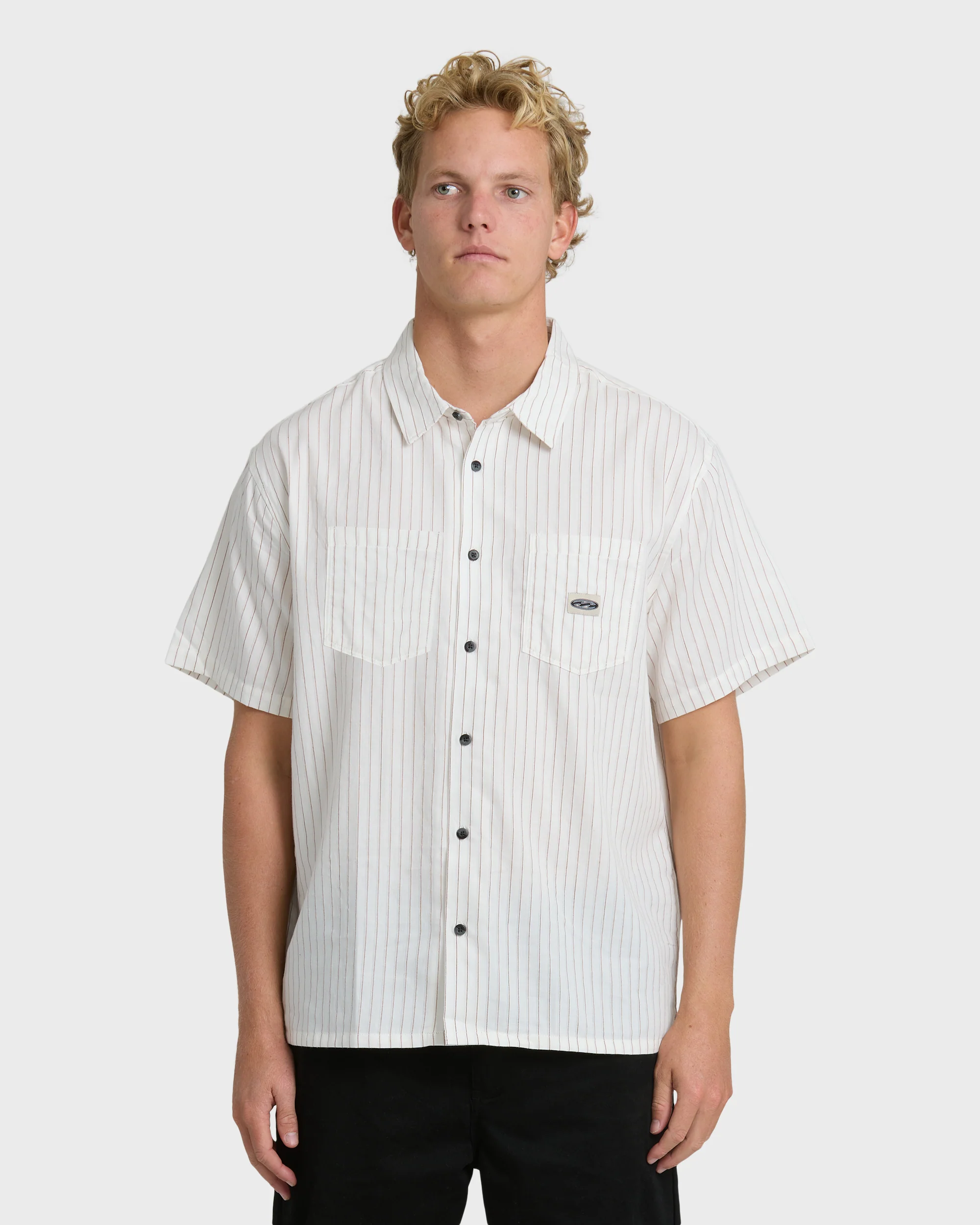 Bad Dog Short Sleeve Woven Shirt - Off White