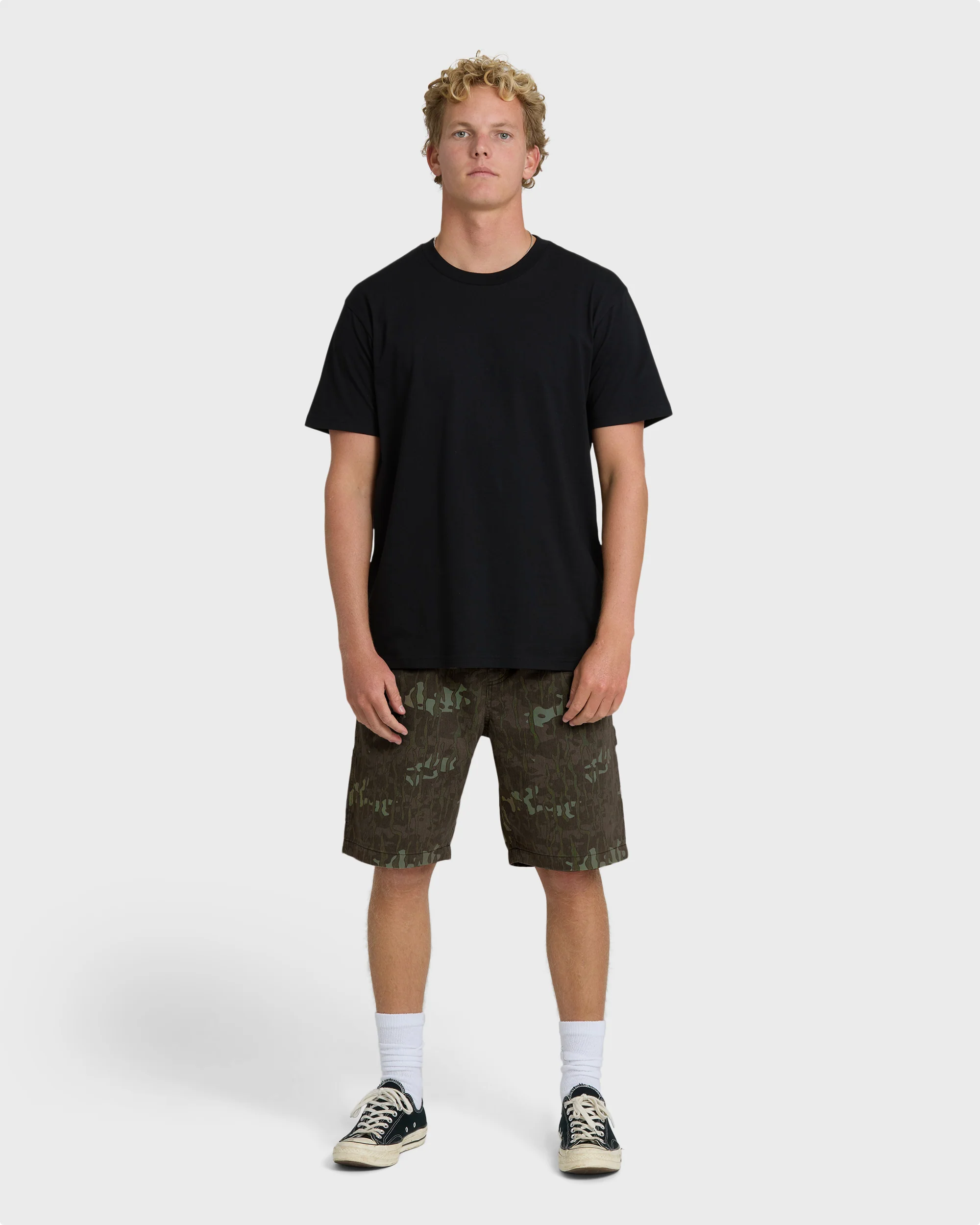 Bad Dog Elastic Shorts - Green Camo