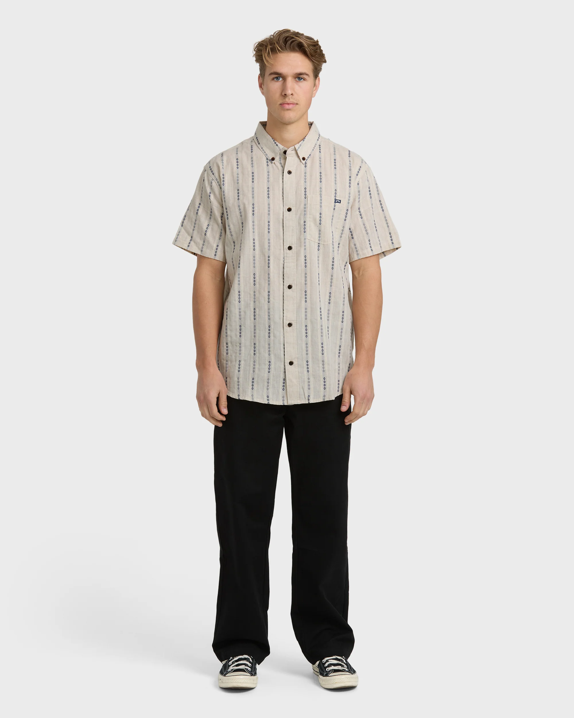 7819-all-day-jacquard-short-sleeve-shirt-stone-3.webp All Day Jacquard Short Sleeve Shirt - Stone