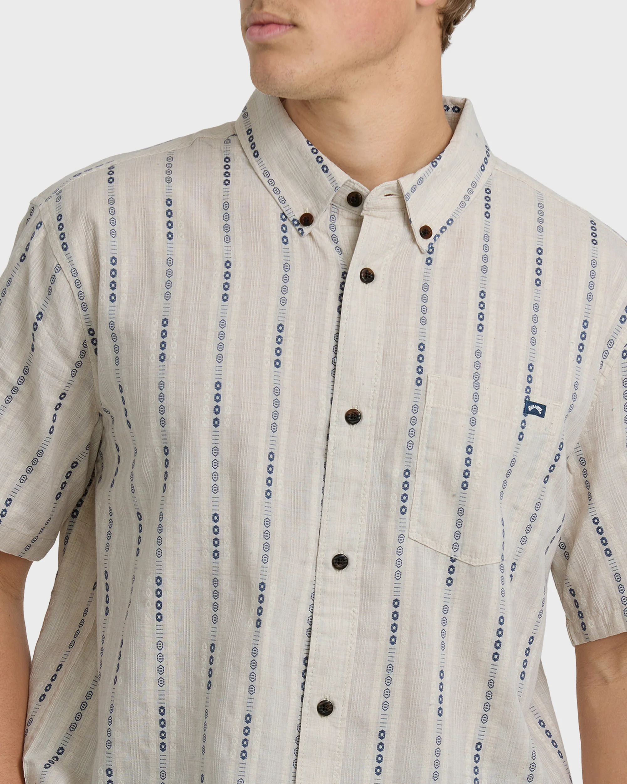 7819-all-day-jacquard-short-sleeve-shirt-stone-4.webp All Day Jacquard Short Sleeve Shirt - Stone