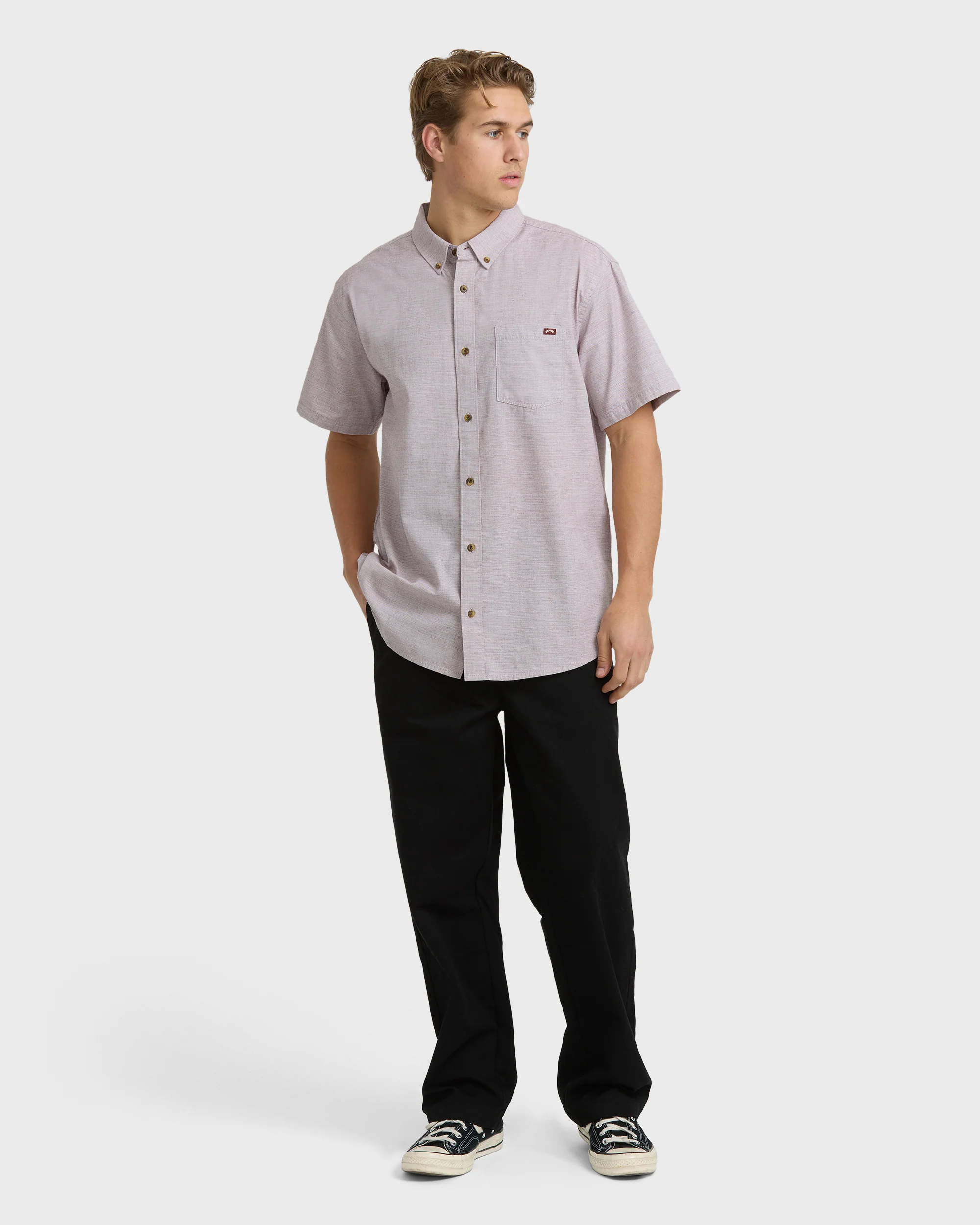 All Day Short Sleeve Shirt - Plum
