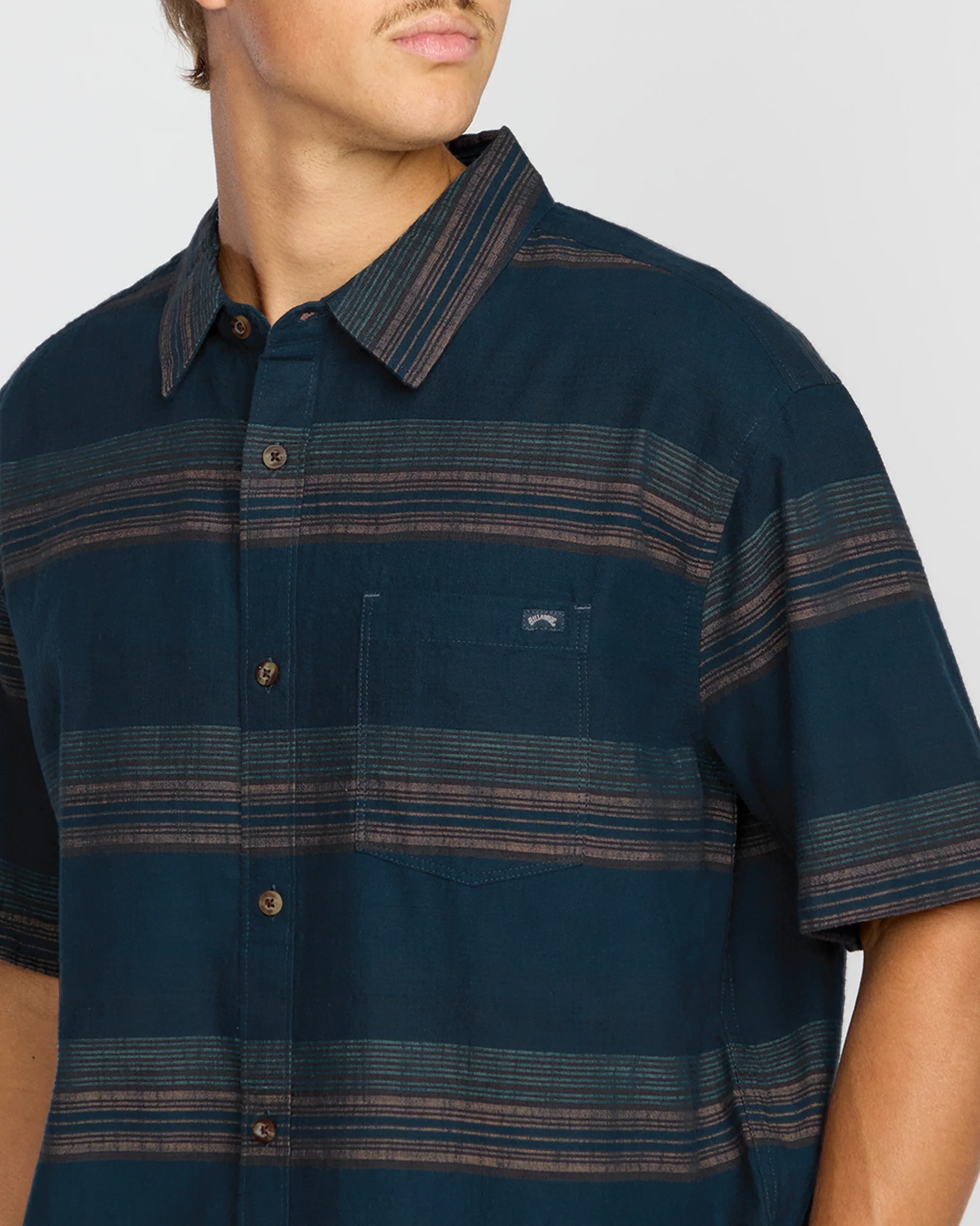 7918-all-day-stripe-short-sleeve-shirt-midnight-2.webp All Day Stripe Short Sleeve Shirt - Midnight