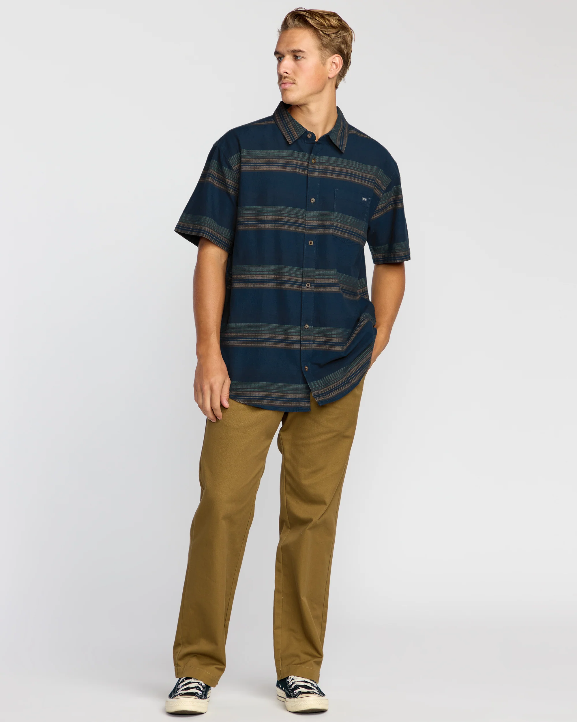 7918-all-day-stripe-short-sleeve-shirt-midnight-3.webp All Day Stripe Short Sleeve Shirt - Midnight