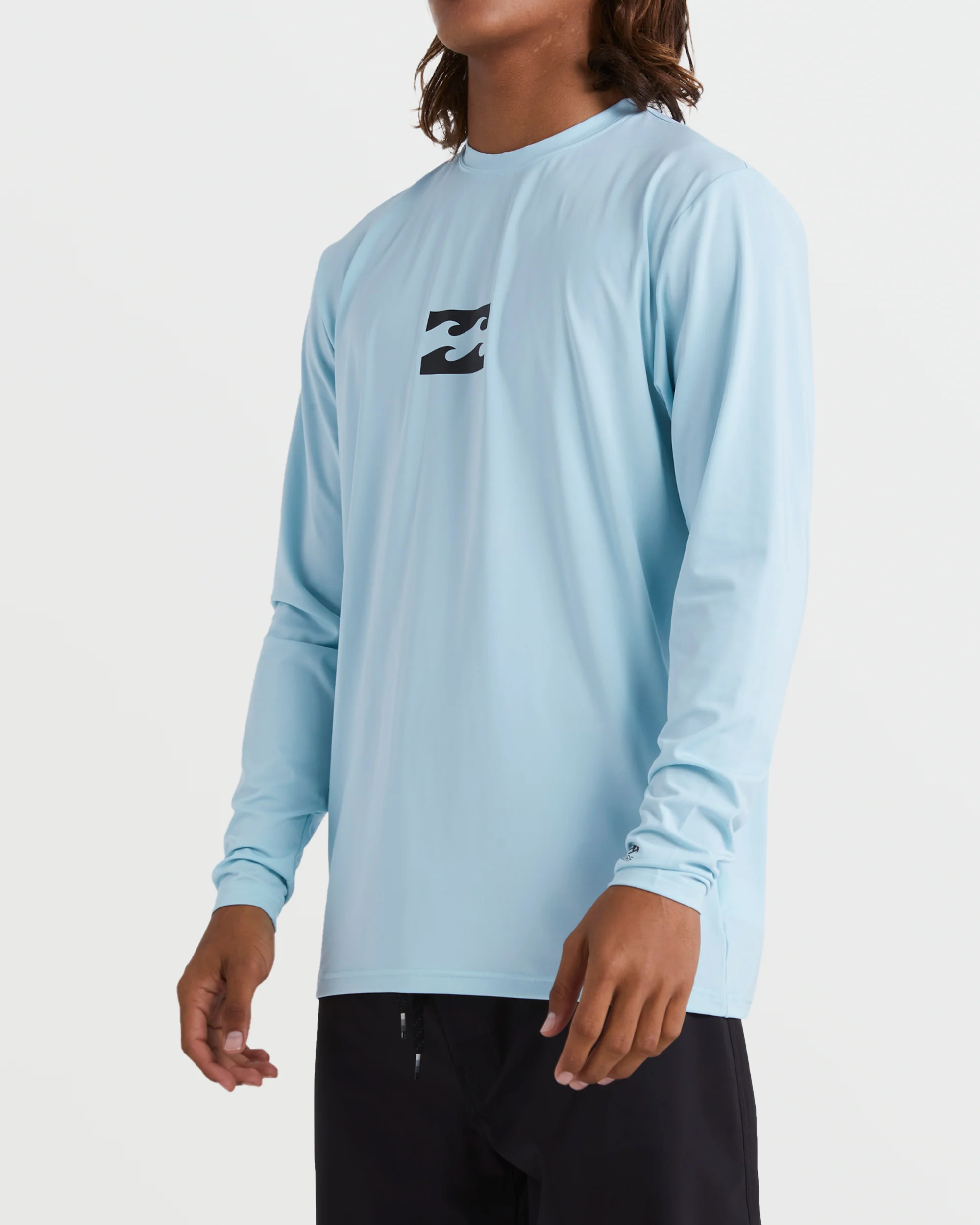 All Day Wave Loose Fit Long Sleeve Surf Tee - Coastal Blue