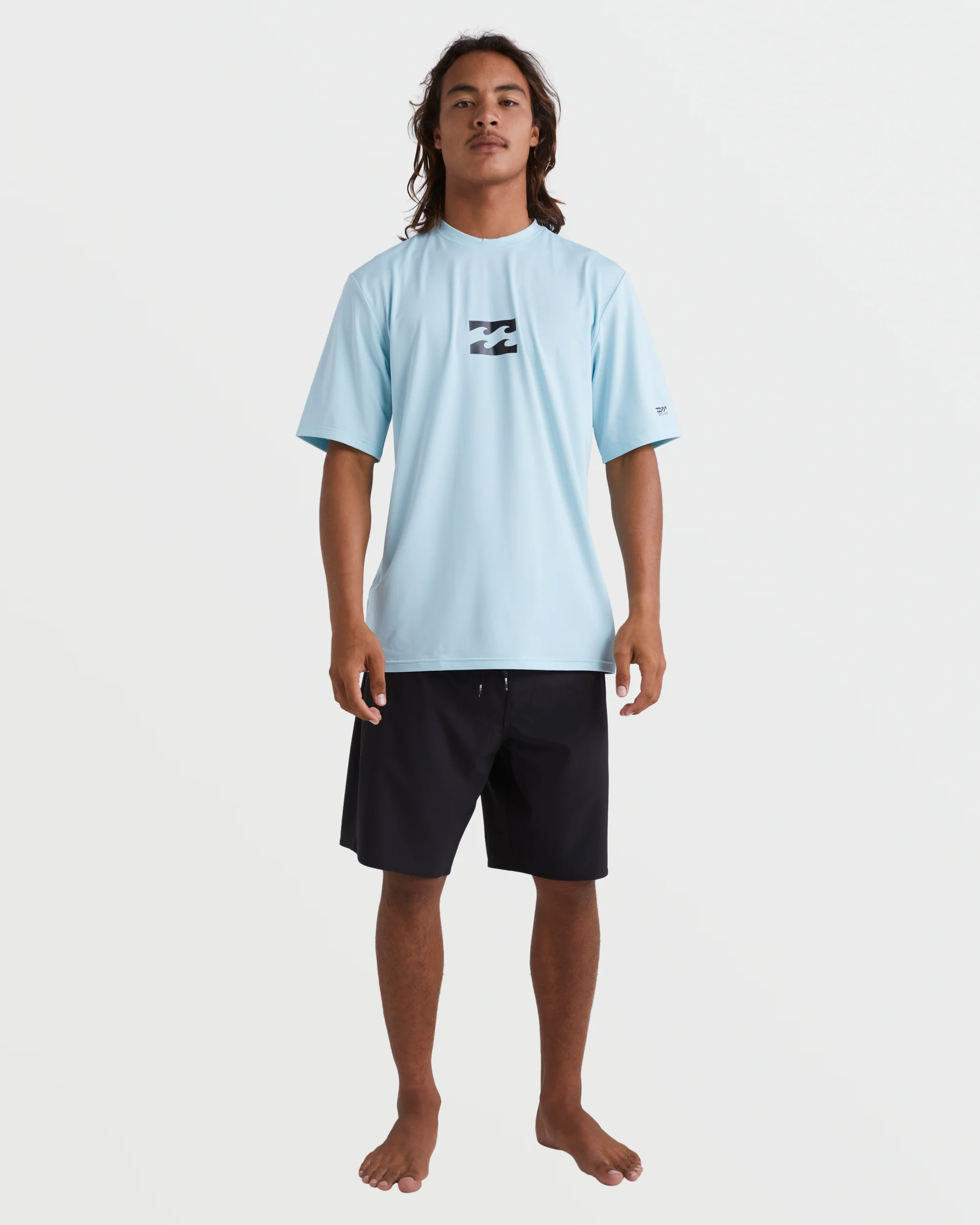 All Day Wave Short Sleeve Rashguard - Coastal Blue