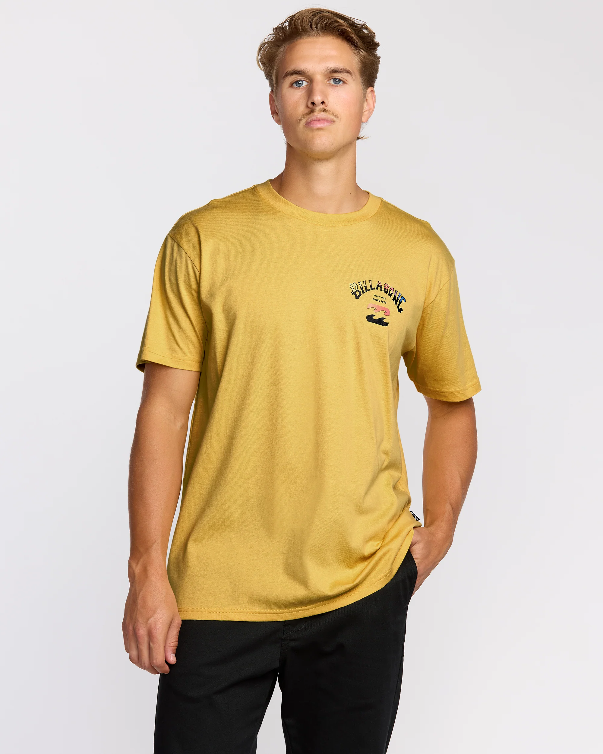 8043-arch-fade-premium-short-sleeve-t-shirt-dust-yellow-2.webp Arch Fade Premium Short Sleeve T-Shirt - Dust Yellow