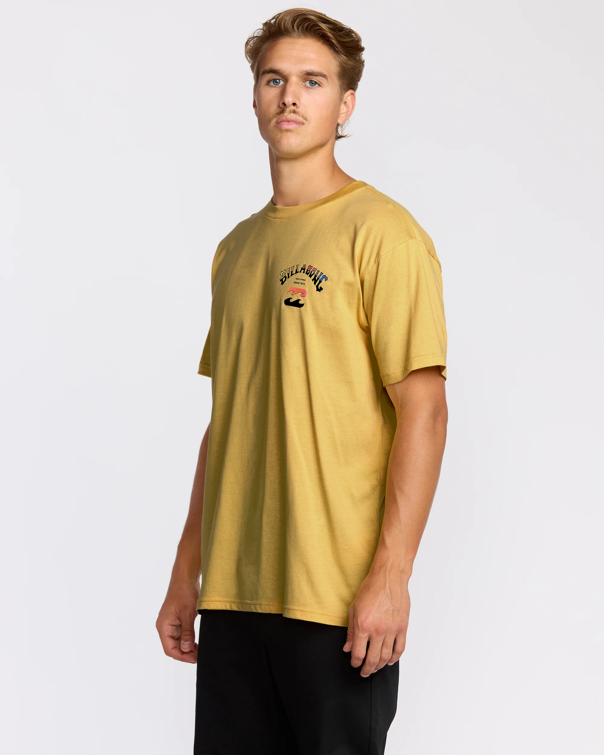 8043-arch-fade-premium-short-sleeve-t-shirt-dust-yellow-4.webp Arch Fade Premium Short Sleeve T-Shirt - Dust Yellow