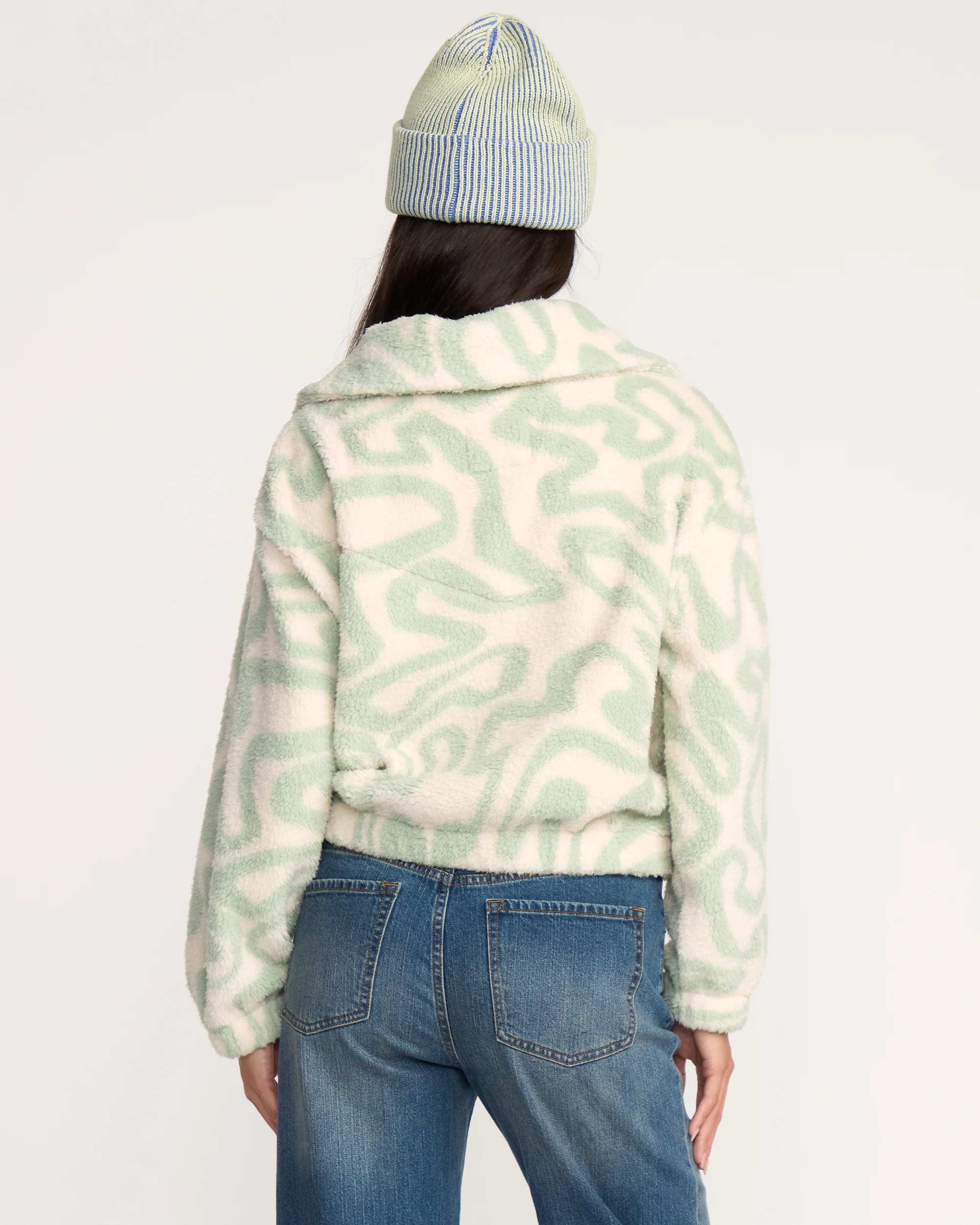 A/Div Barra Half Zip Sherpa Fleece - Green Haze