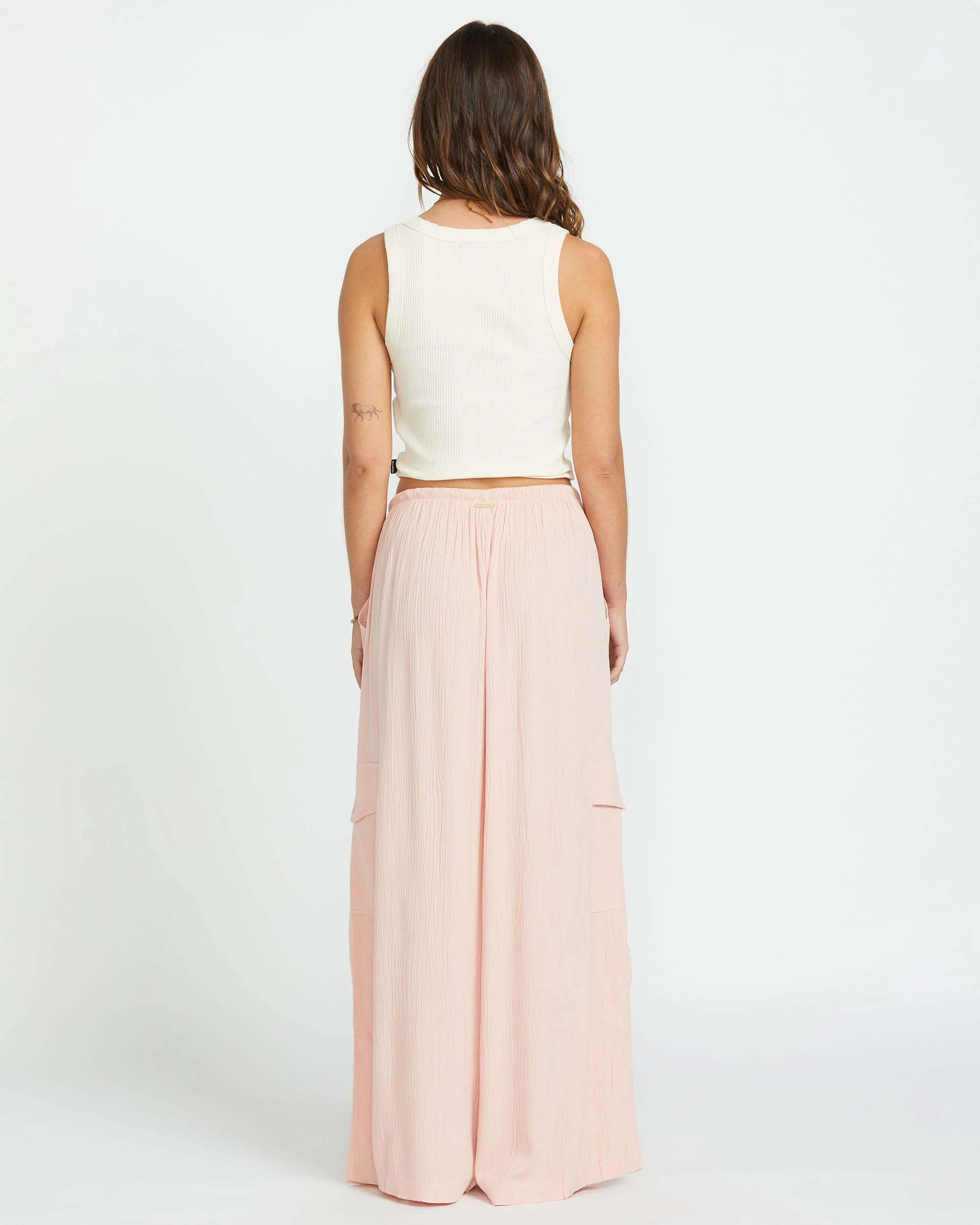 8223-beach-babe-cargo-elastic-waist-pants-dusty-peach-2.webp Beach Babe Cargo Elastic Waist Pants - Dusty Peach