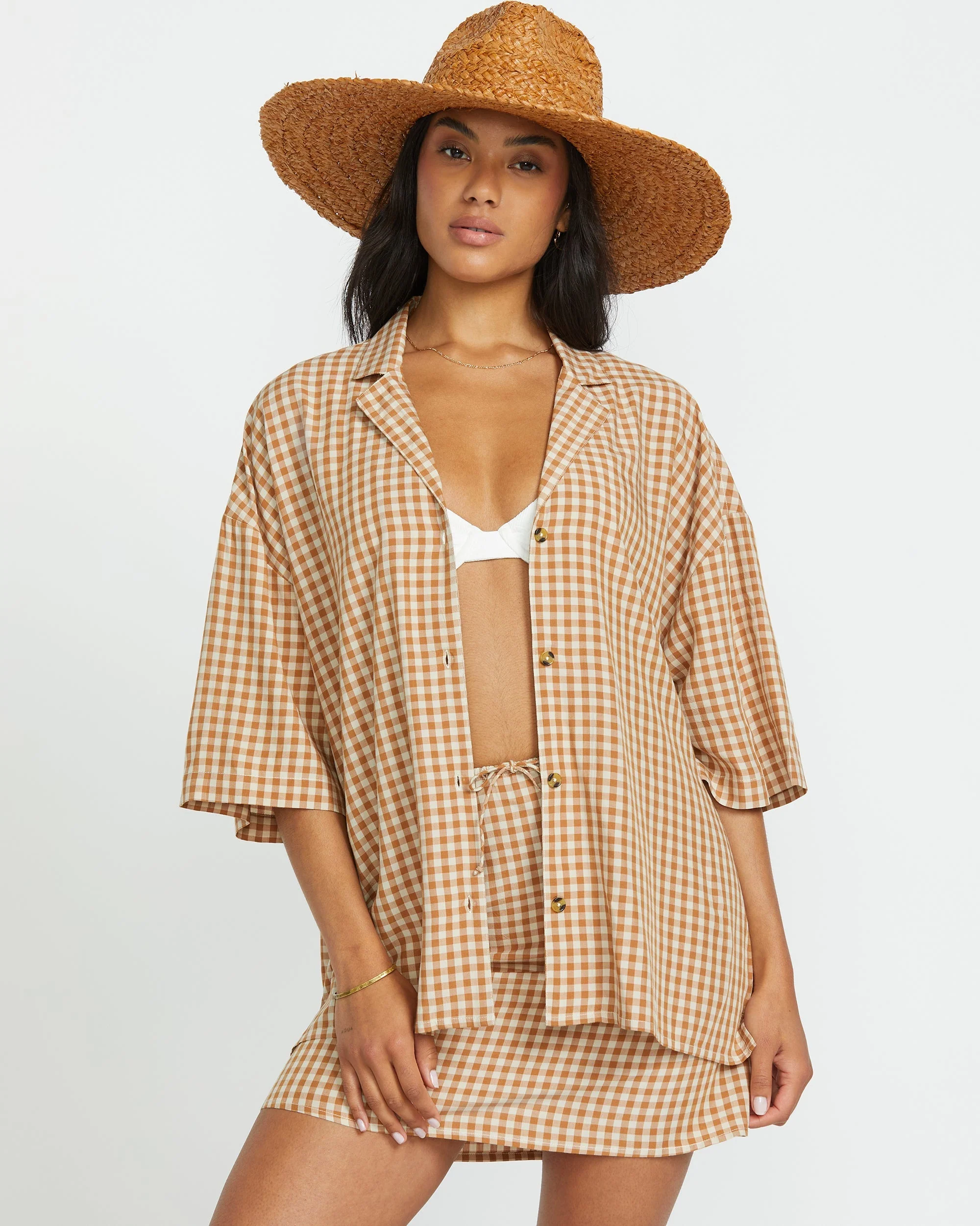 Beach Side Short Sleeve Shirt - Doeskin