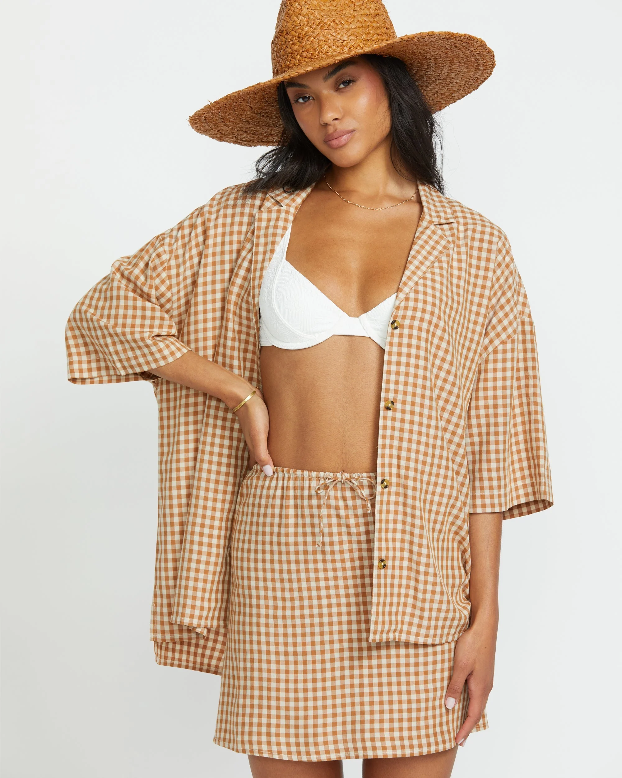 Beach Side Short Sleeve Shirt - Doeskin