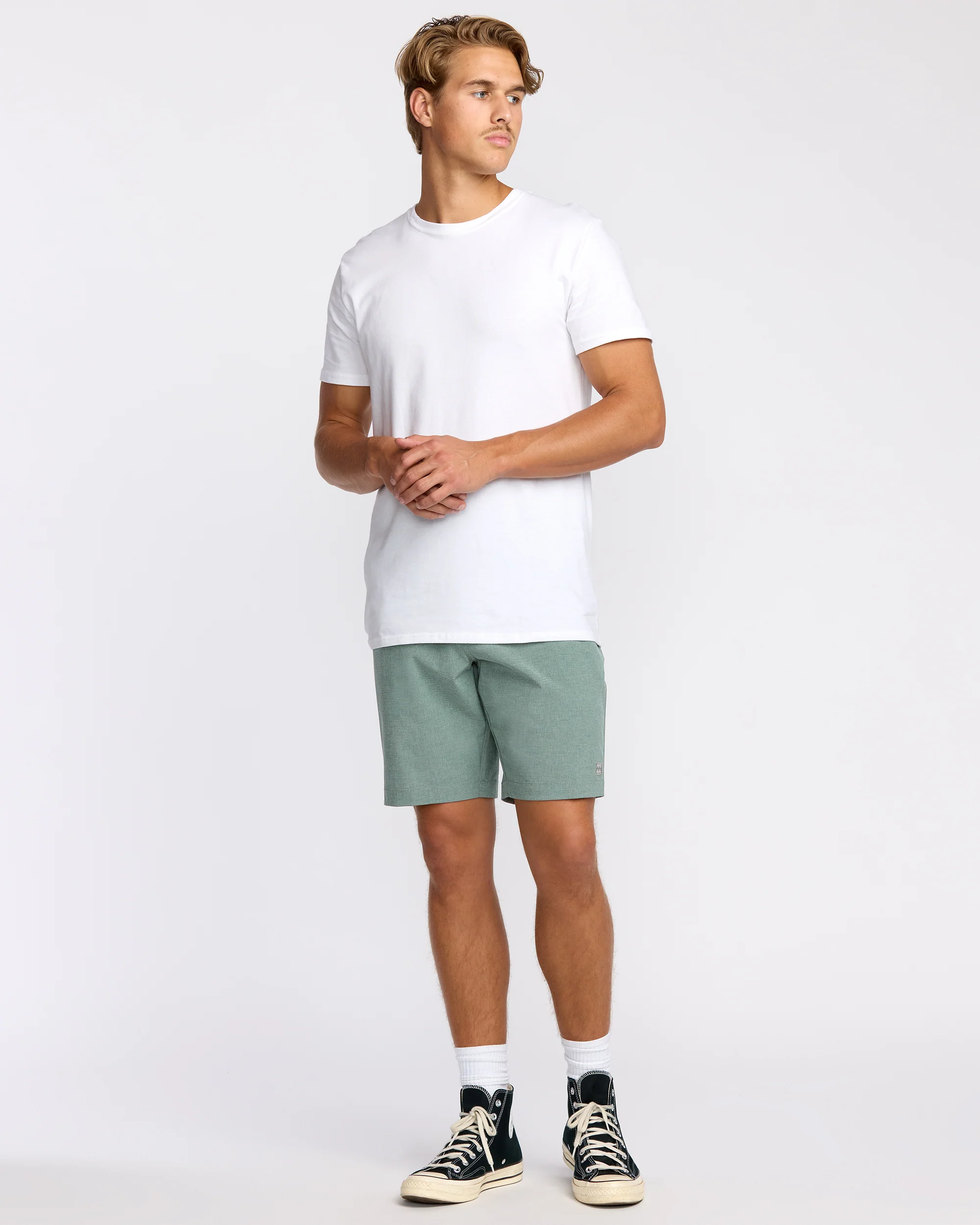 Crossfire Submersible 19" Hybrid Shorts - Green Ash