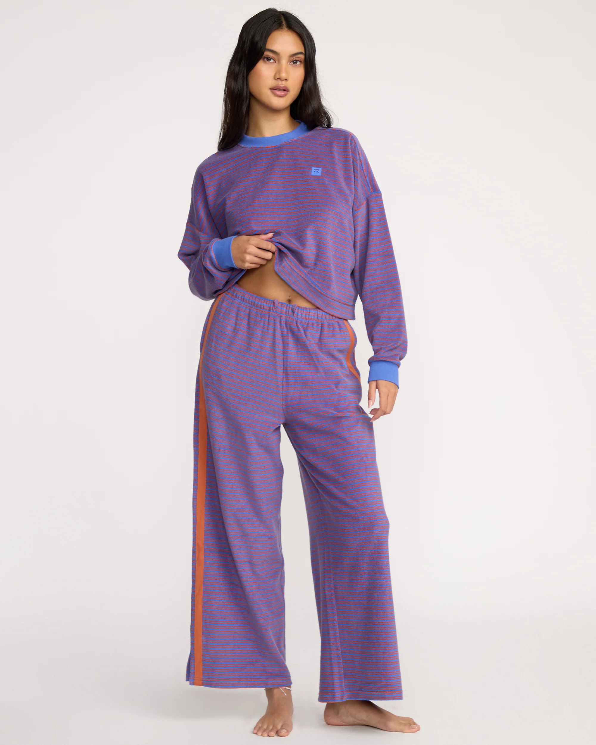 Date Palm Terry Pants - Iris