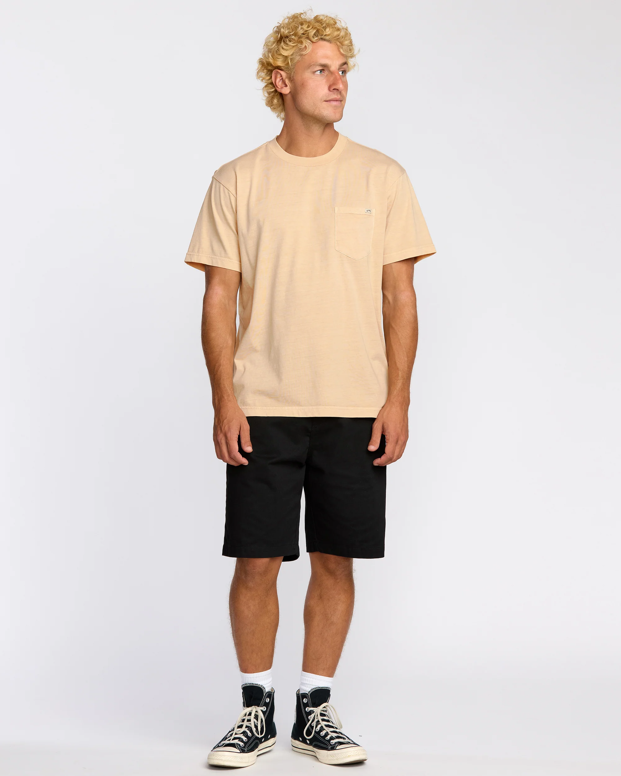 Essential Premium Wave Wash T-Shirt - Light Khaki