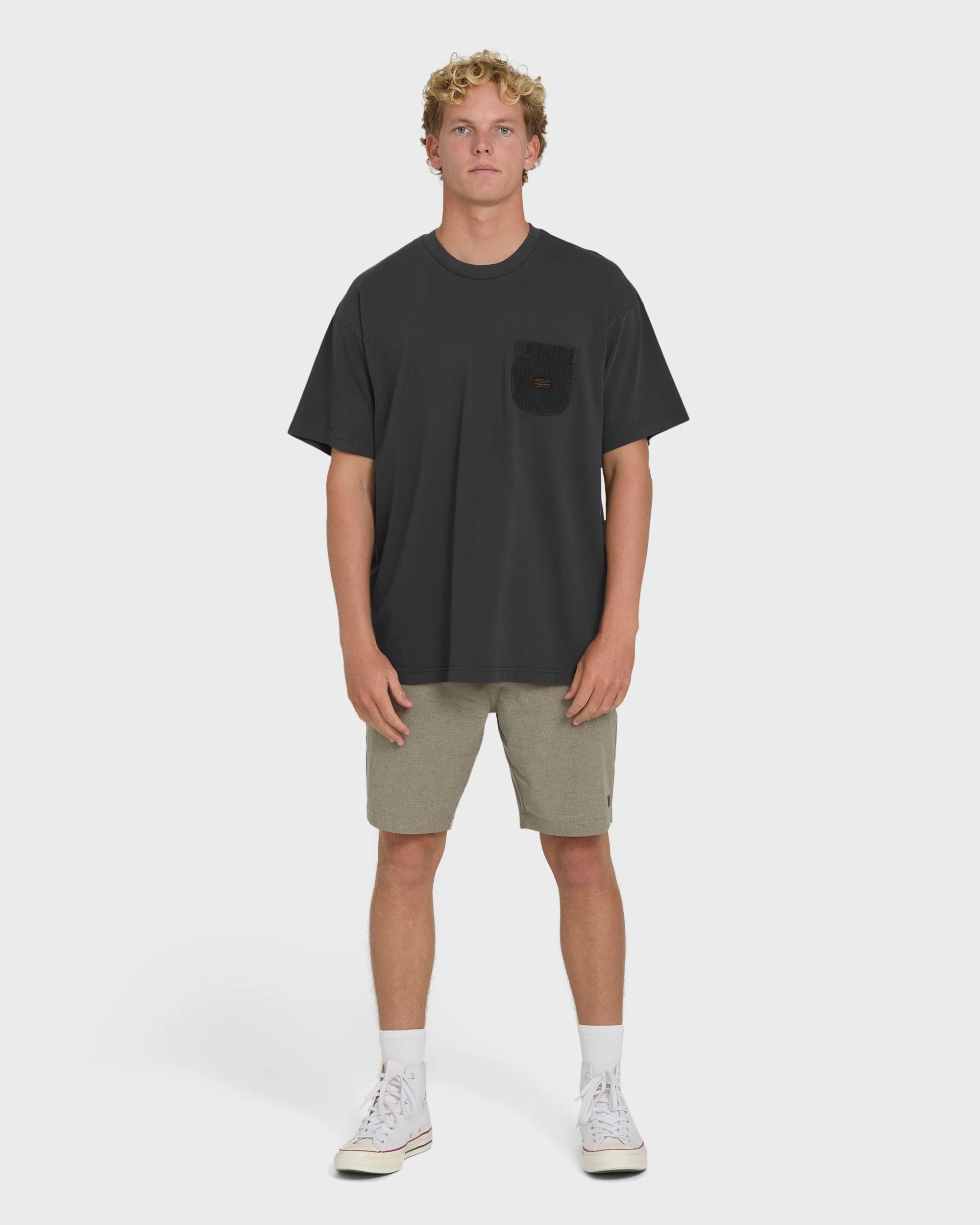 Brunswick Garage Short Sleeve Knit T-Shirt - Washed Black