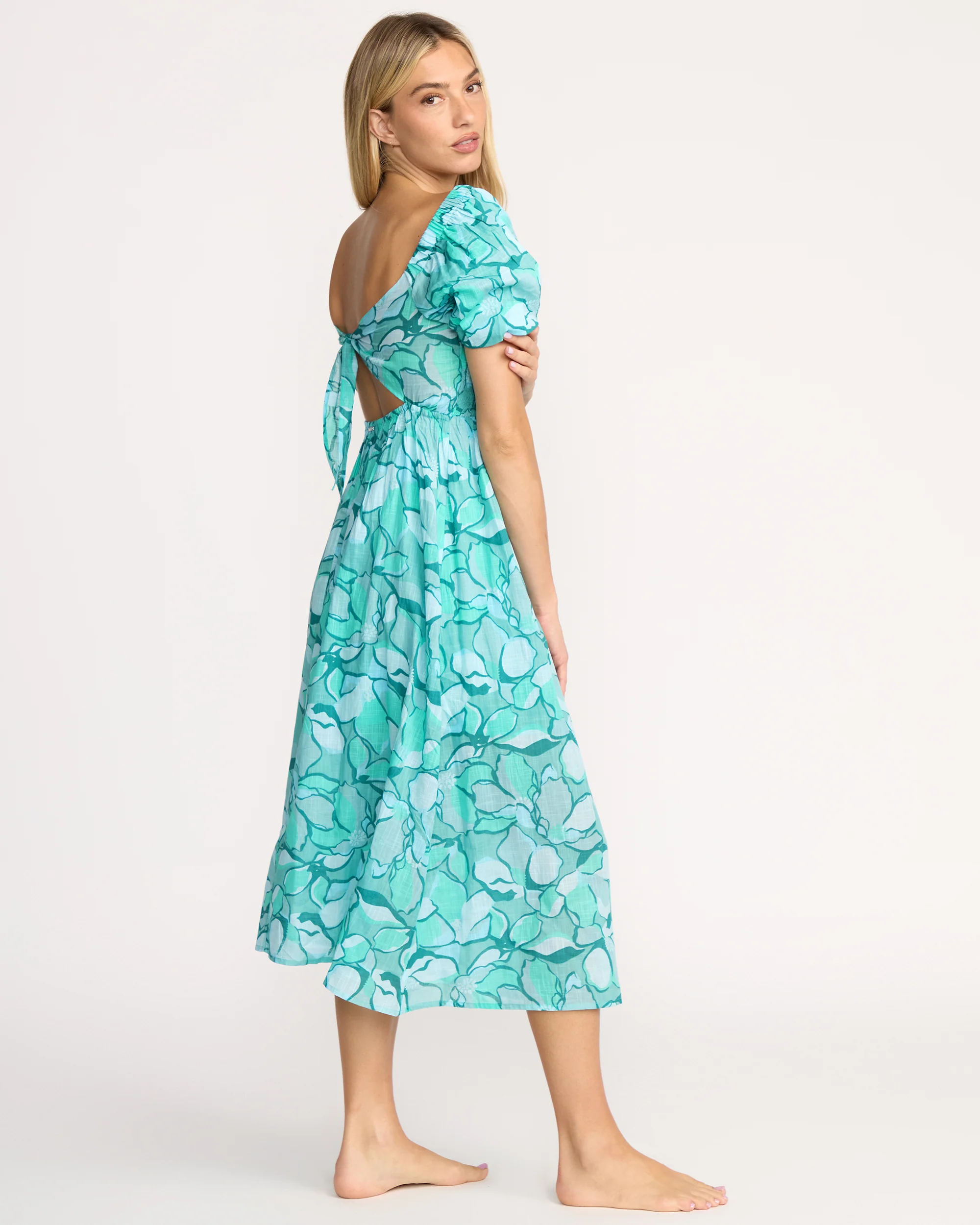 Go Coastal Midi Dress - Blue Bird