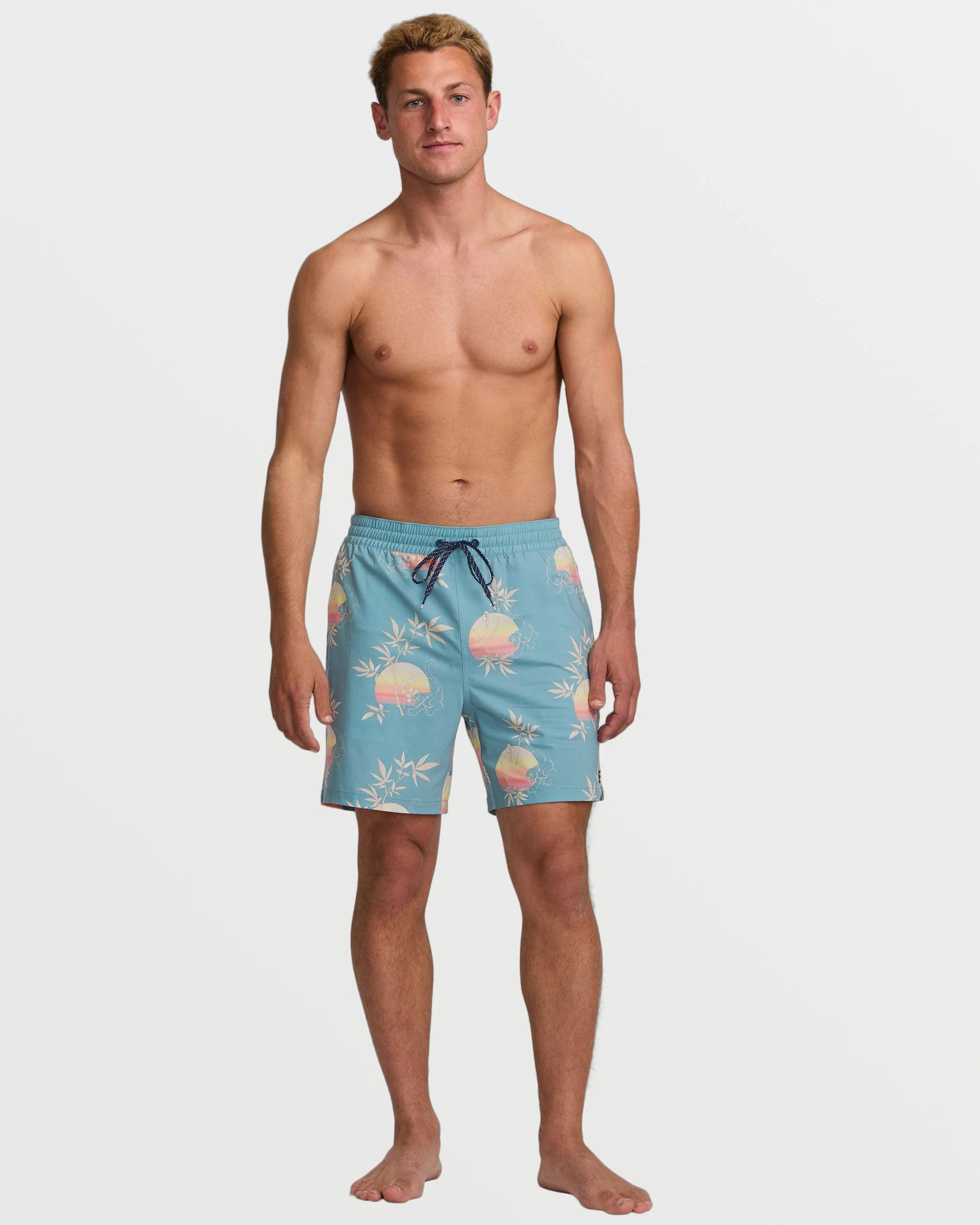 Good Times Layback 16" Trunks - Washed Blue