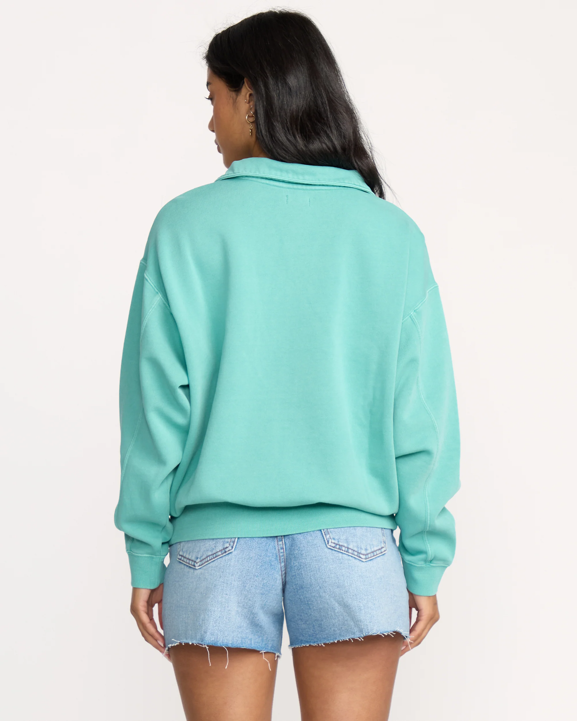 Hula Half Zip Sweatshirt - Blue Bird