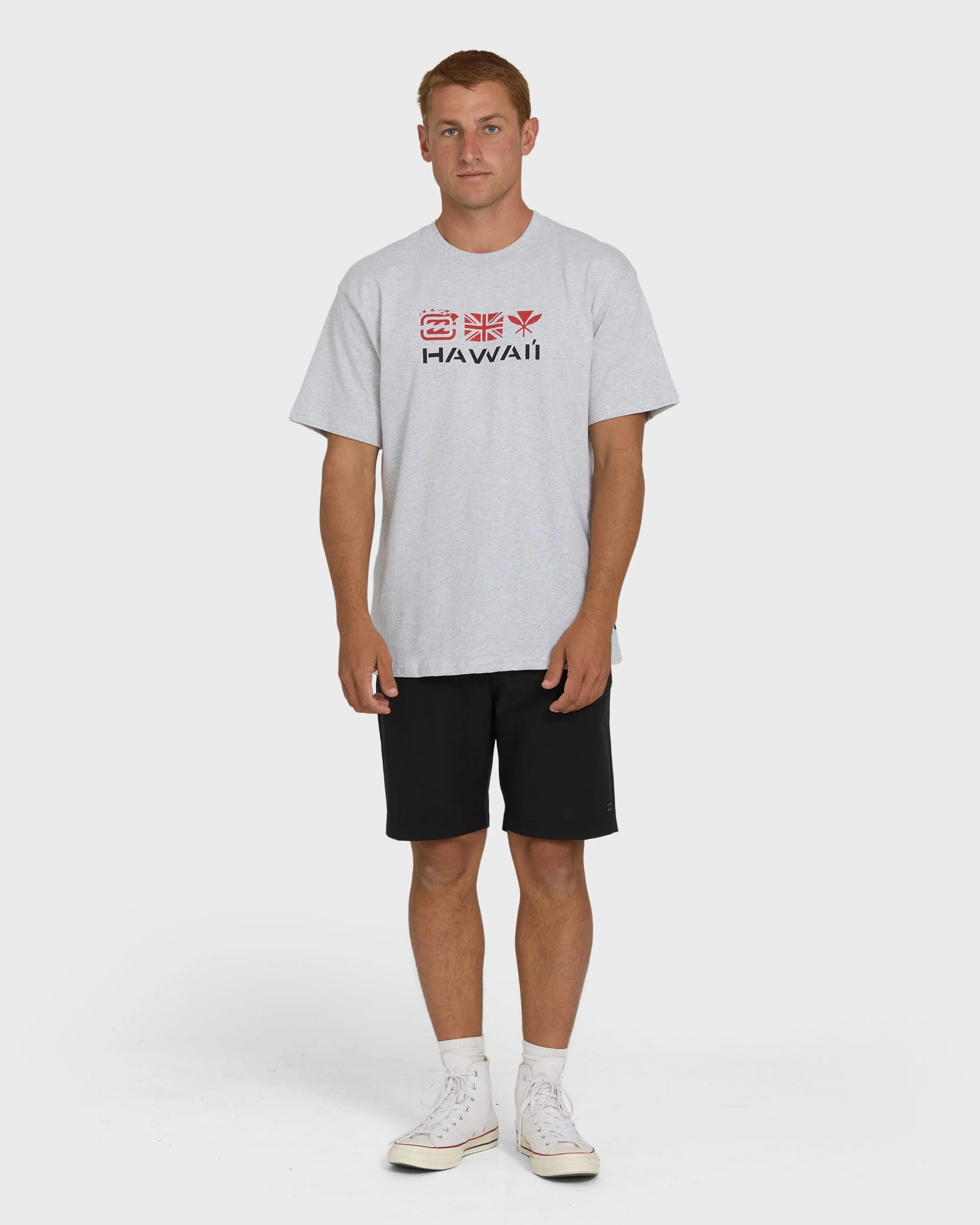Kahili Hawaii Regular Short Sleeve Tee - Heather Gray