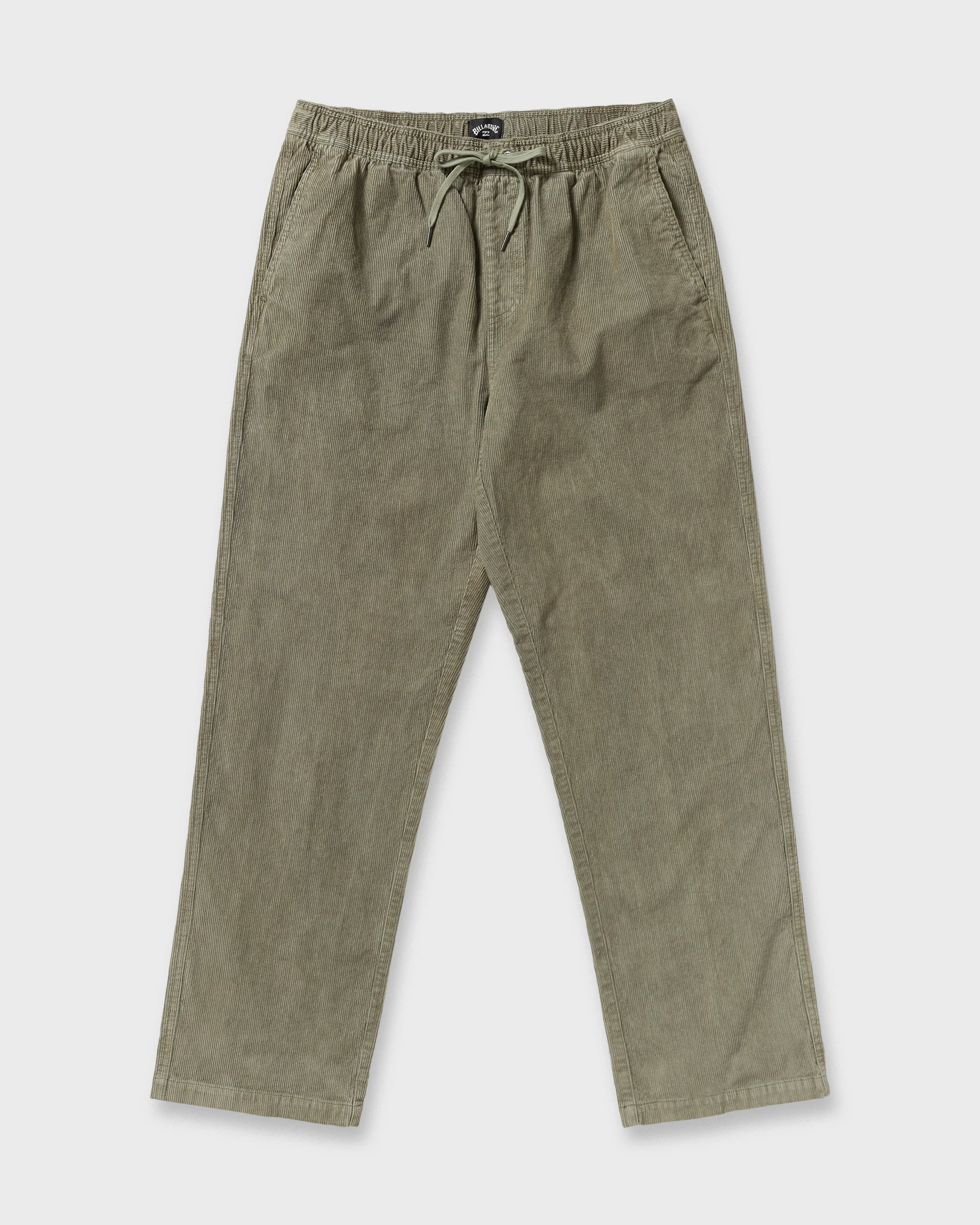 Larry Elastic Waist Corduroy Pants - Green Ash