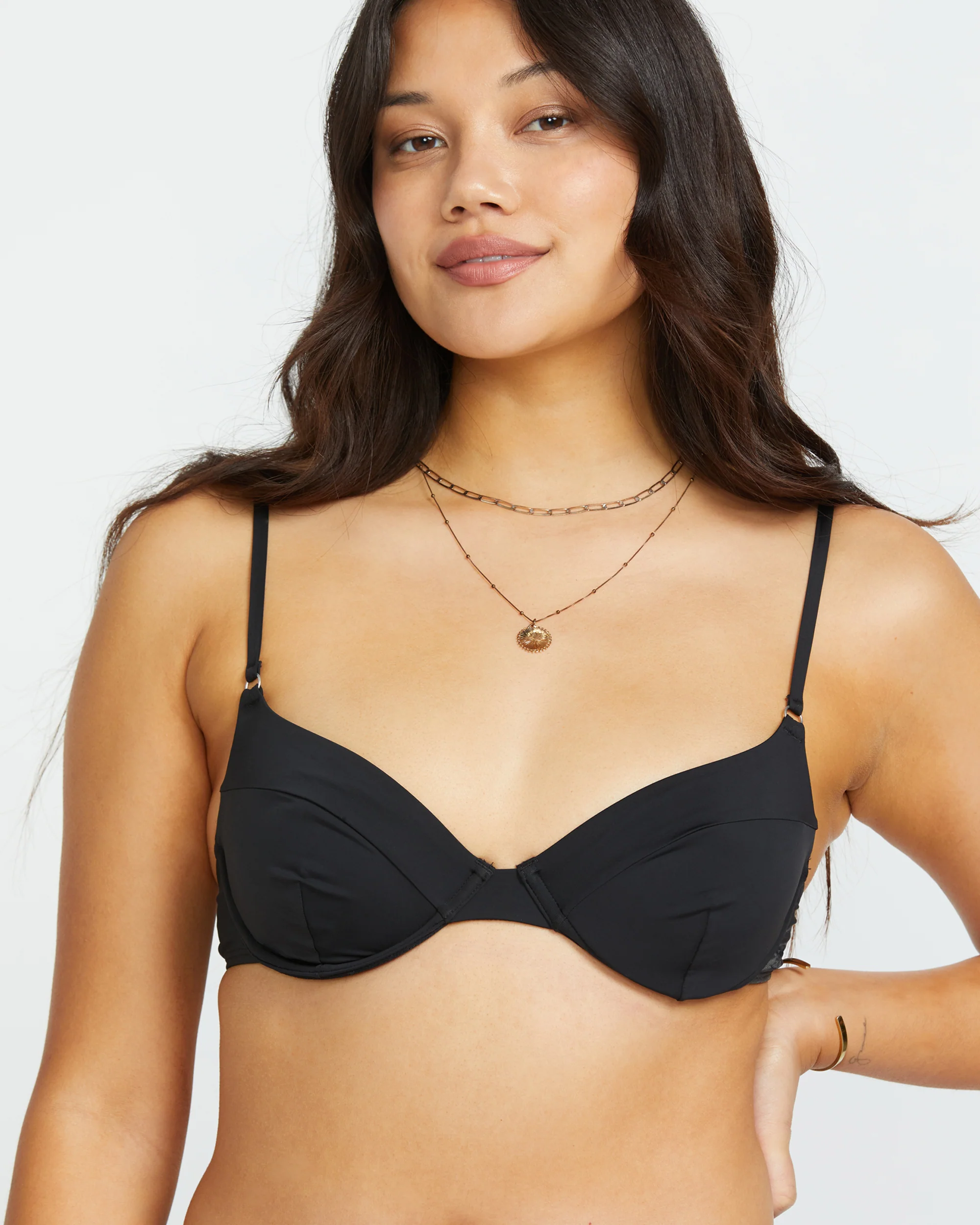 Sol Searcher Morgan Underwire Bikini Top - Black Pebble