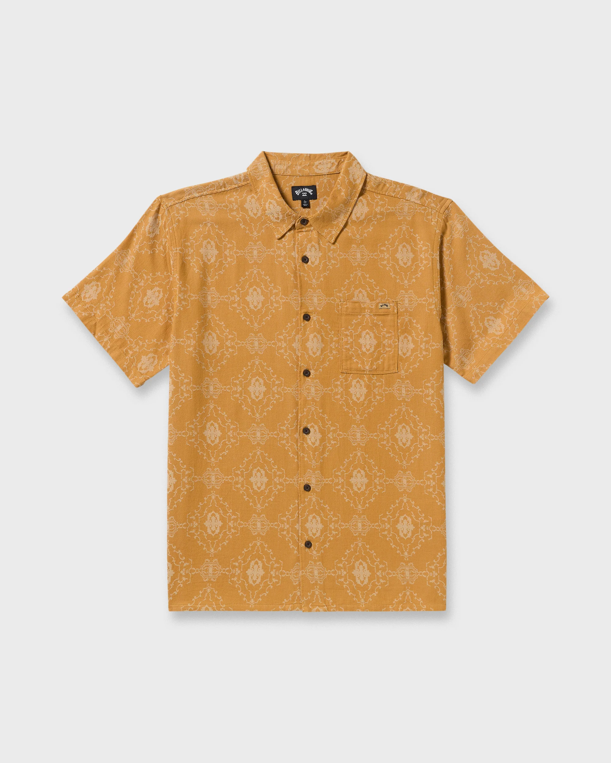 9483-sundays-jacquard-short-sleeve-woven-shirt-golden-haze-7.webp Sundays Jacquard Short Sleeve Woven Shirt - Golden Haze