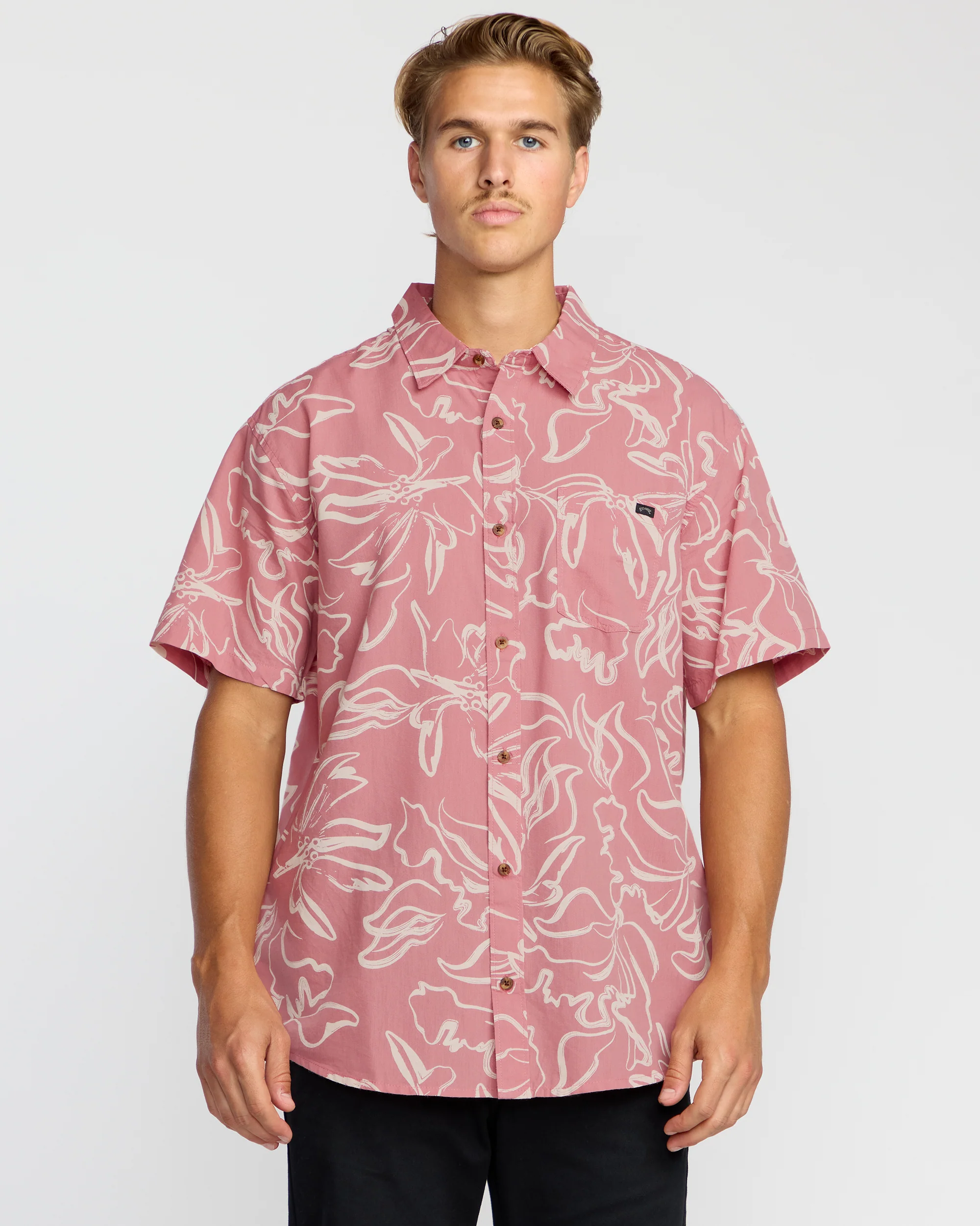 Sundays Short Sleeve Shirt - Faded Rose