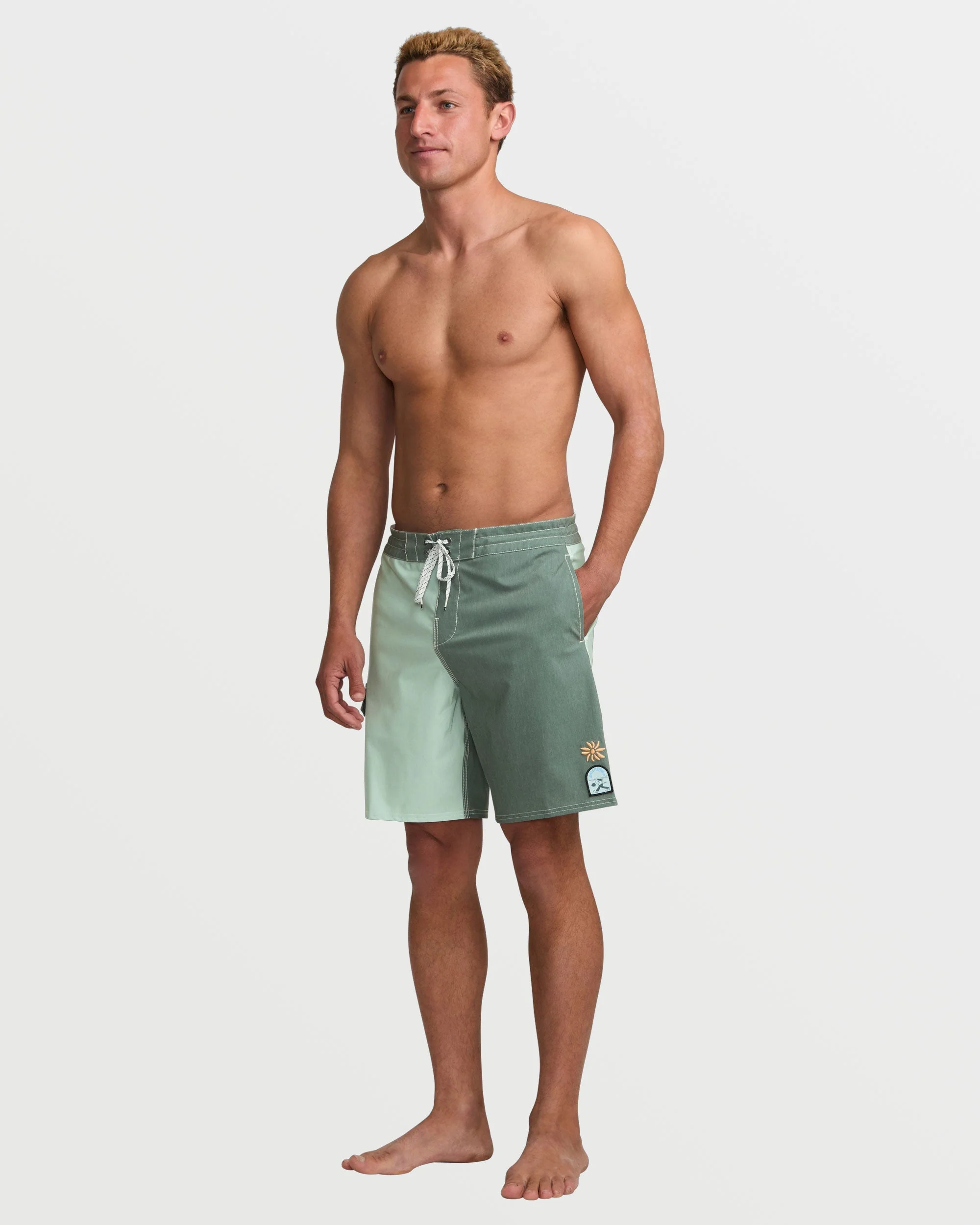 Sunshine Lo Tide 19" Boardshorts - Green Tea