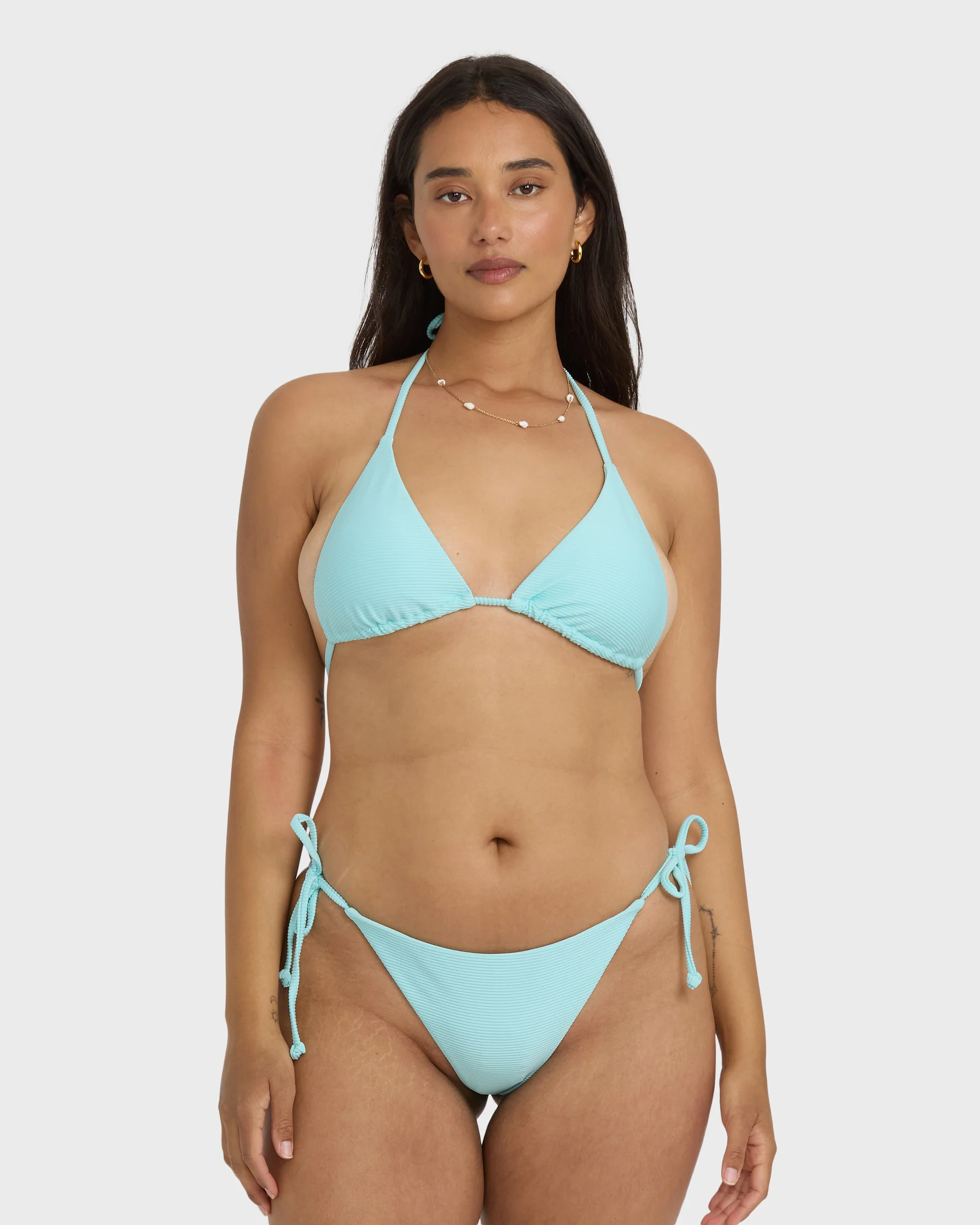 Tanlines Multi Triangle Bikini Top - Crystal Blue