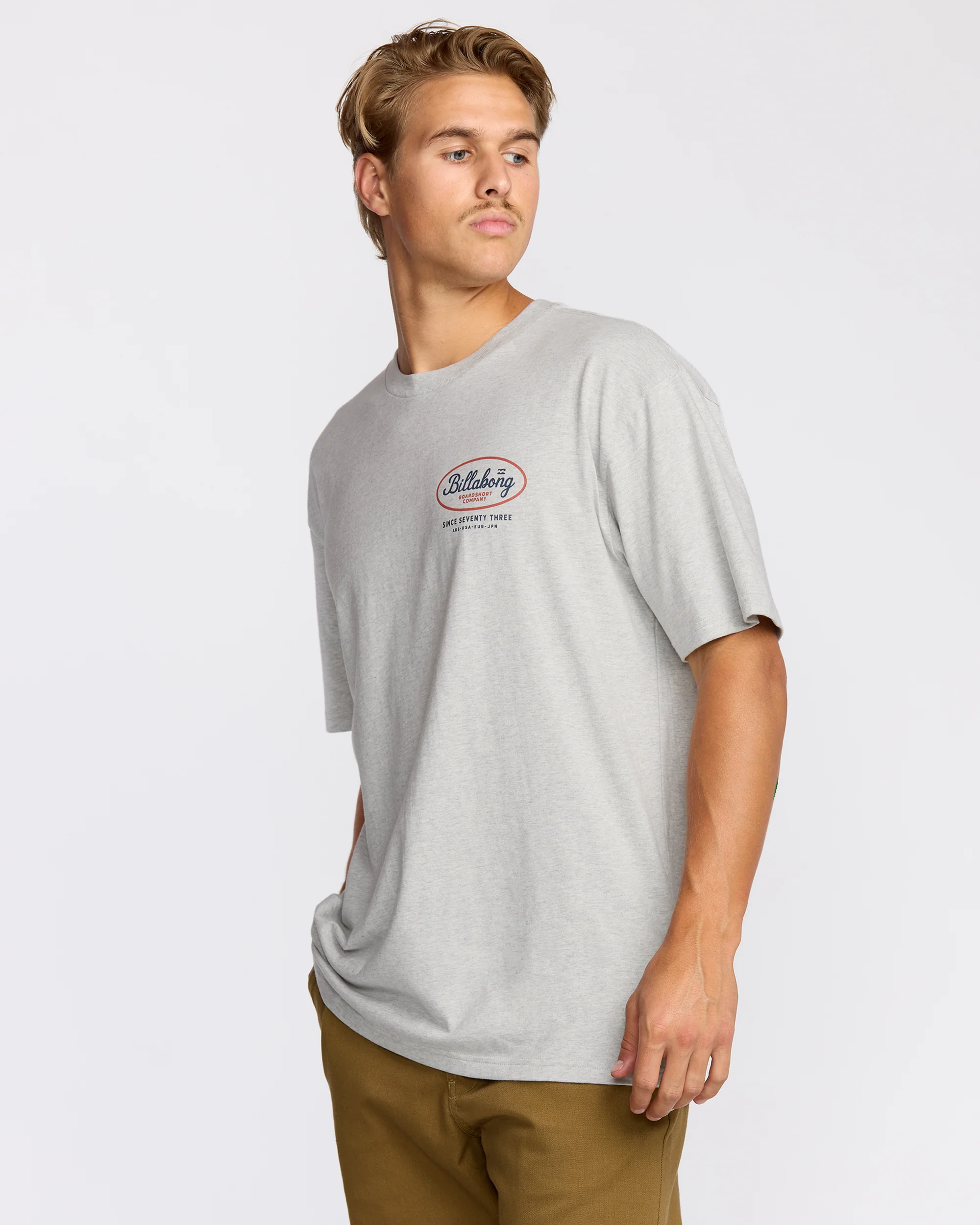 Walled Regular Short Sleeve T-Shirt - Lt Grey Htr